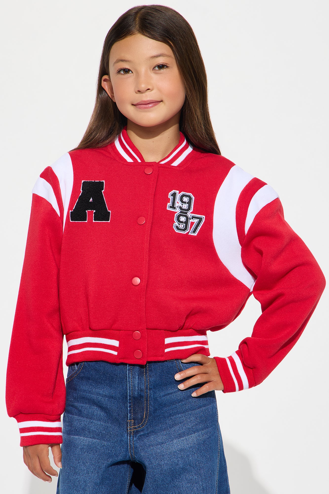 Mini Games To Play Varsity Jacket - Red/combo