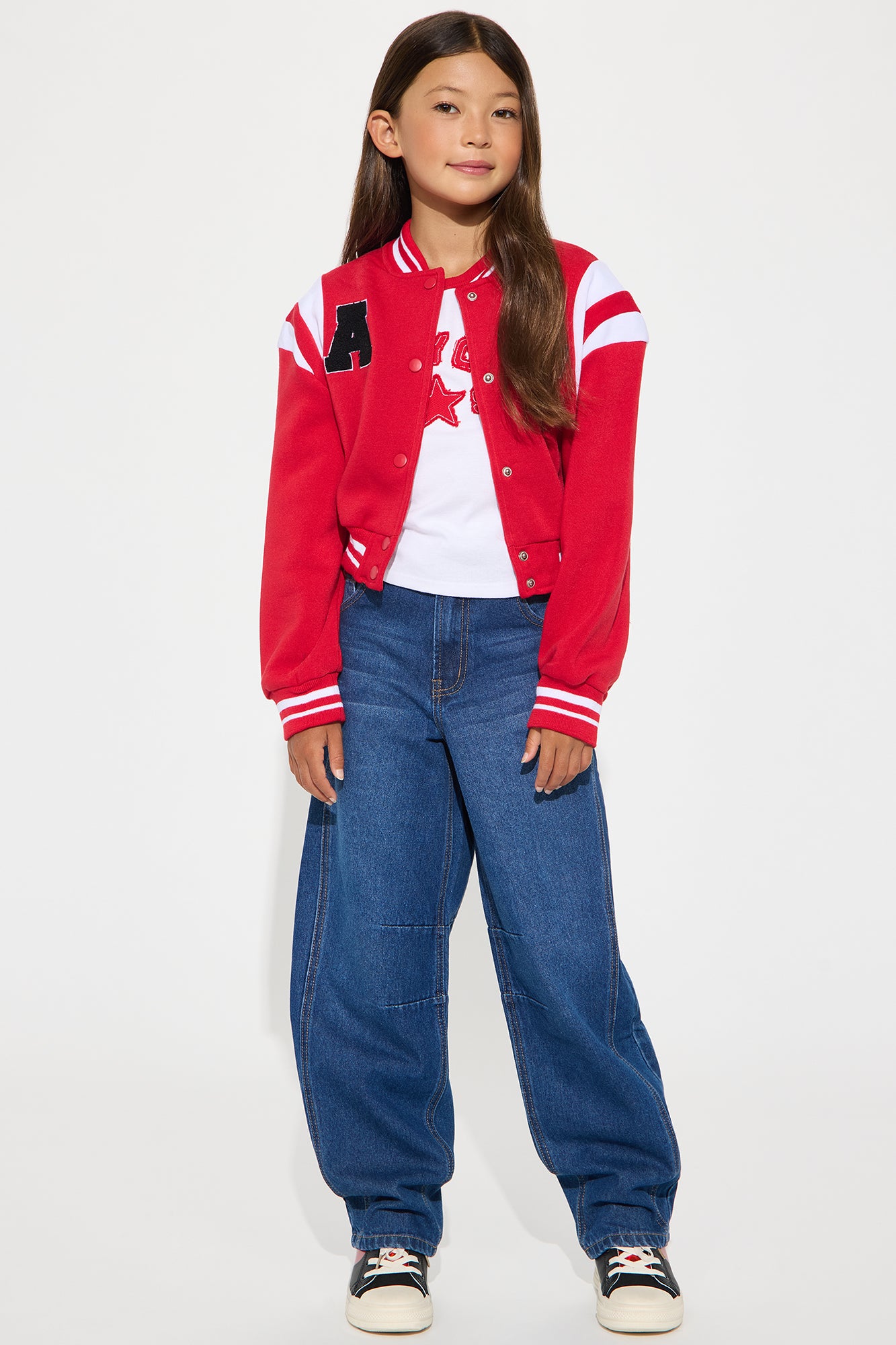 Mini Games To Play Varsity Jacket - Red/combo
