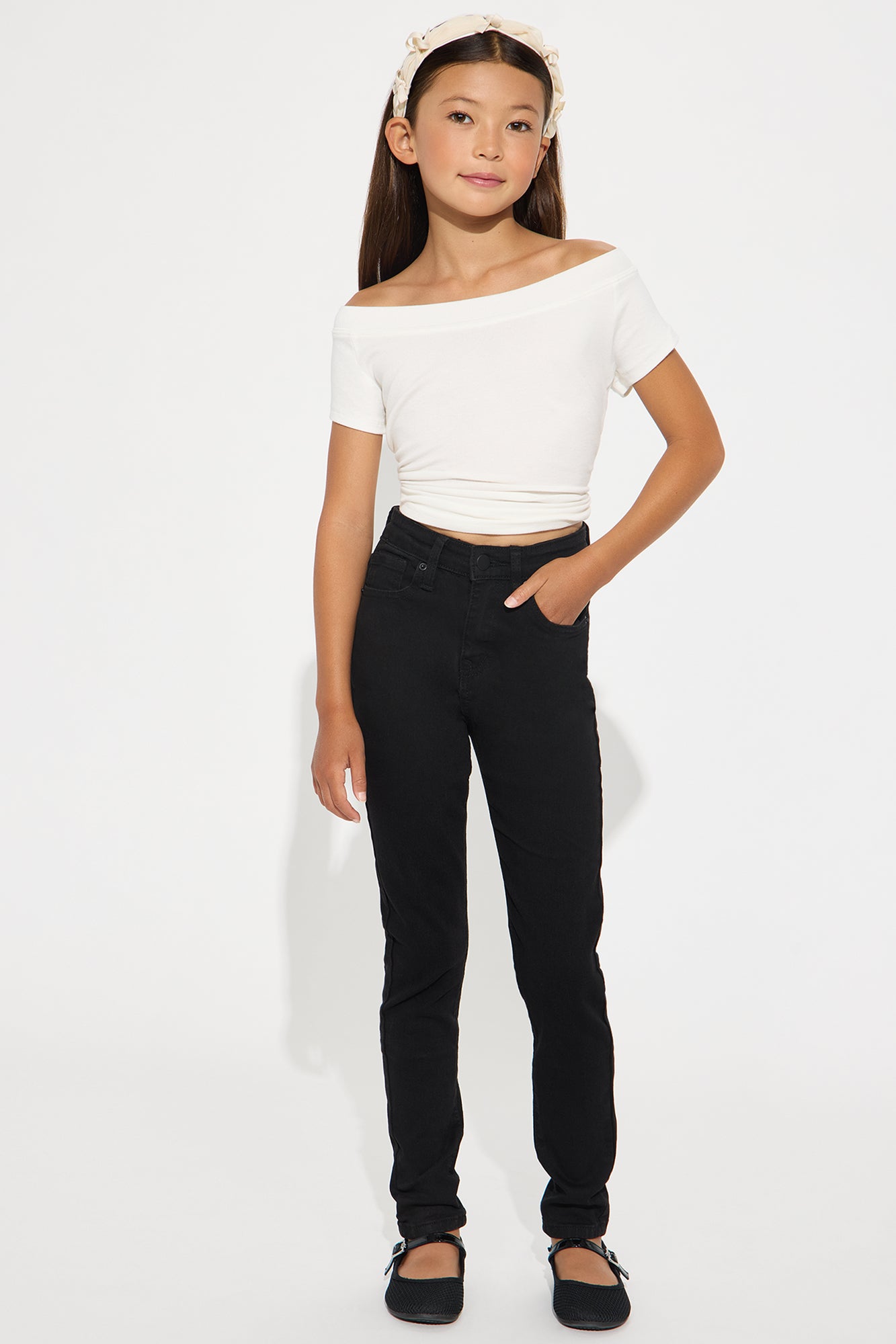 Mini Harper Stretch Skinny Jeans - Black