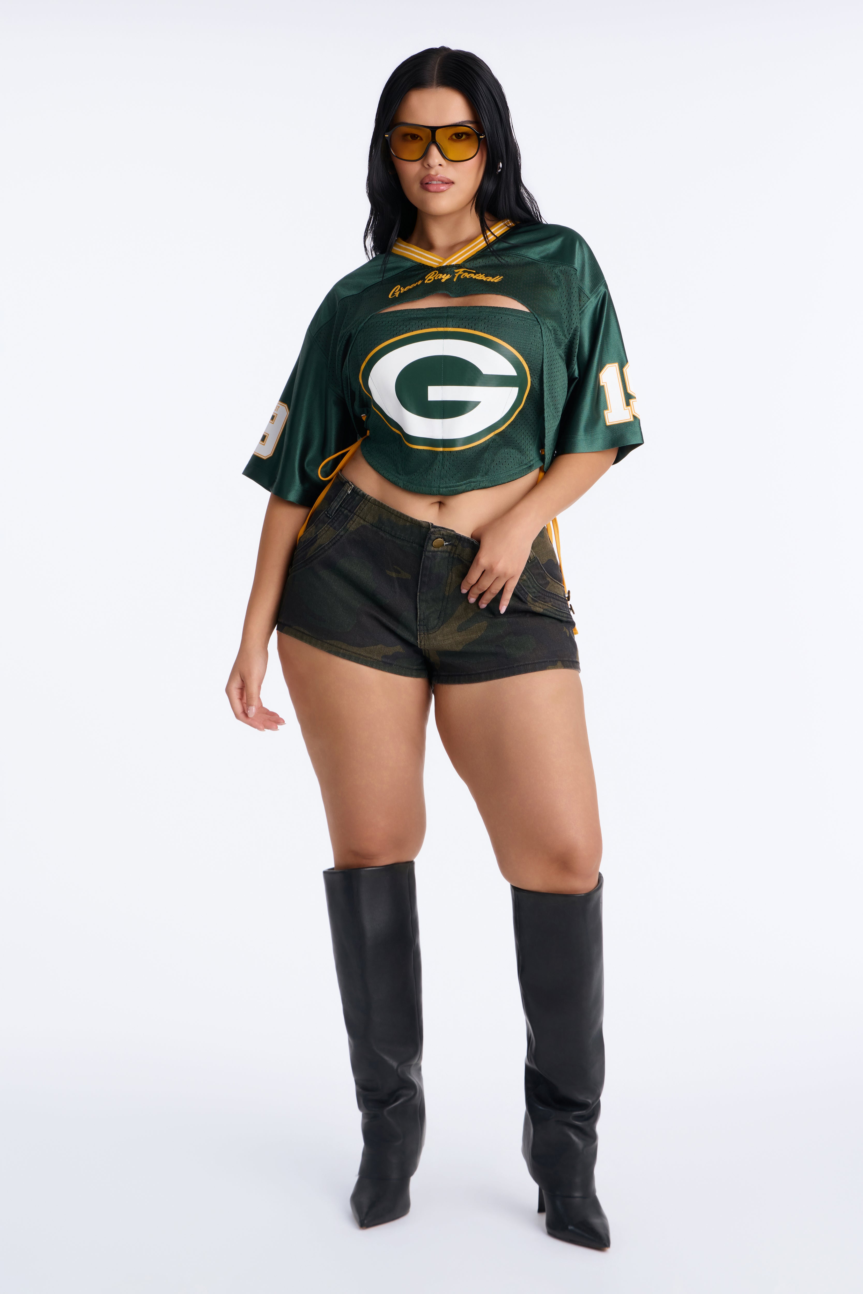NFL Green Bay Packers Corset Top - Green/combo