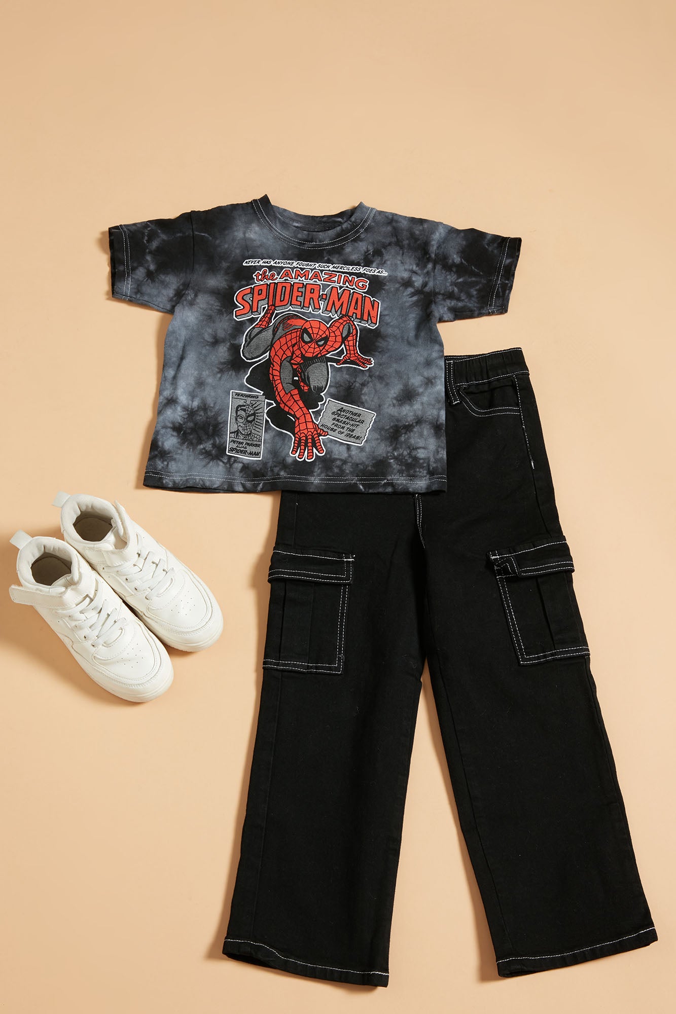 Mini Merciless Spider Man Short Sleeve Tee - Black