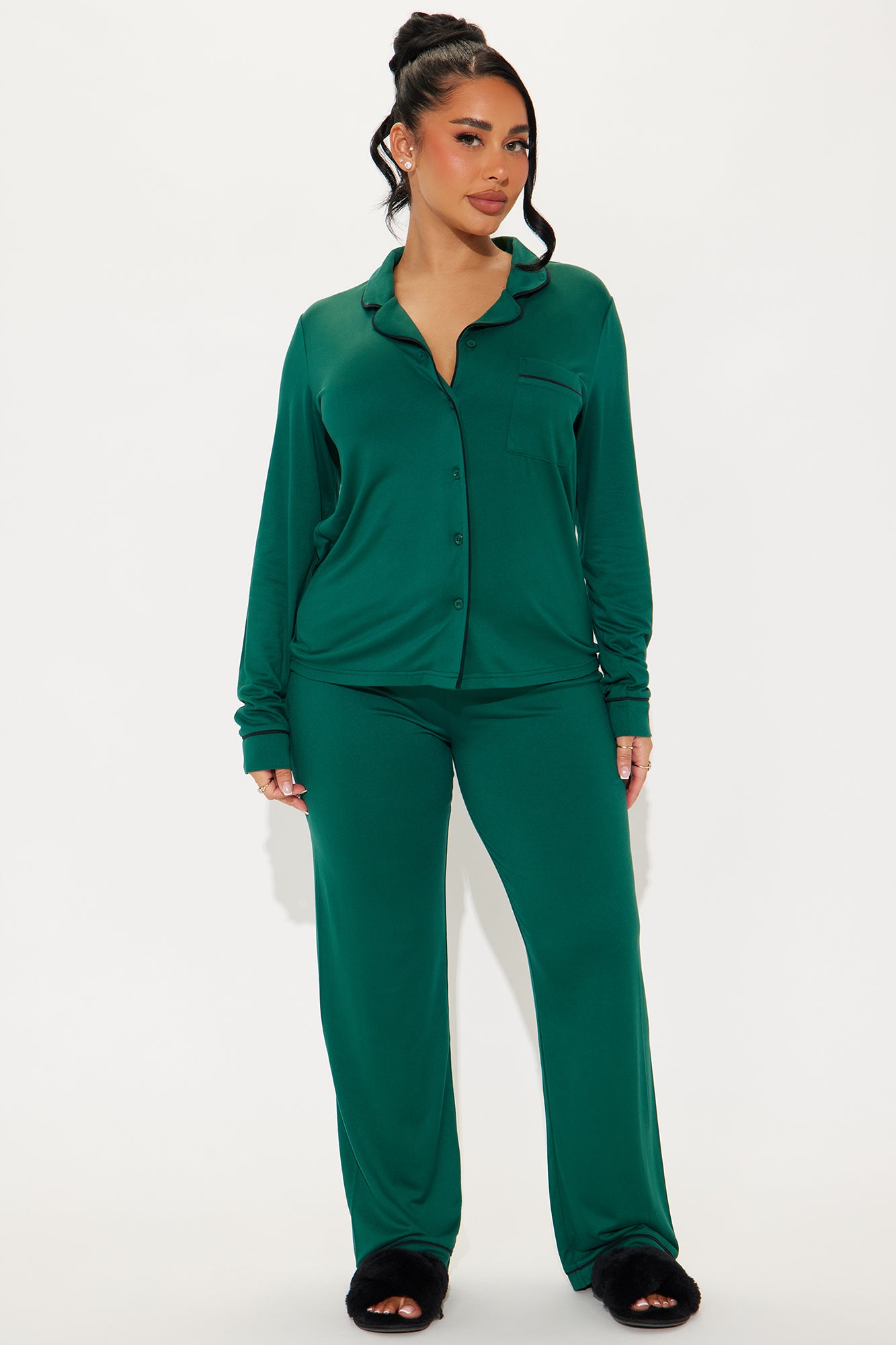 In The Morning PJ Pant Set - Hunter