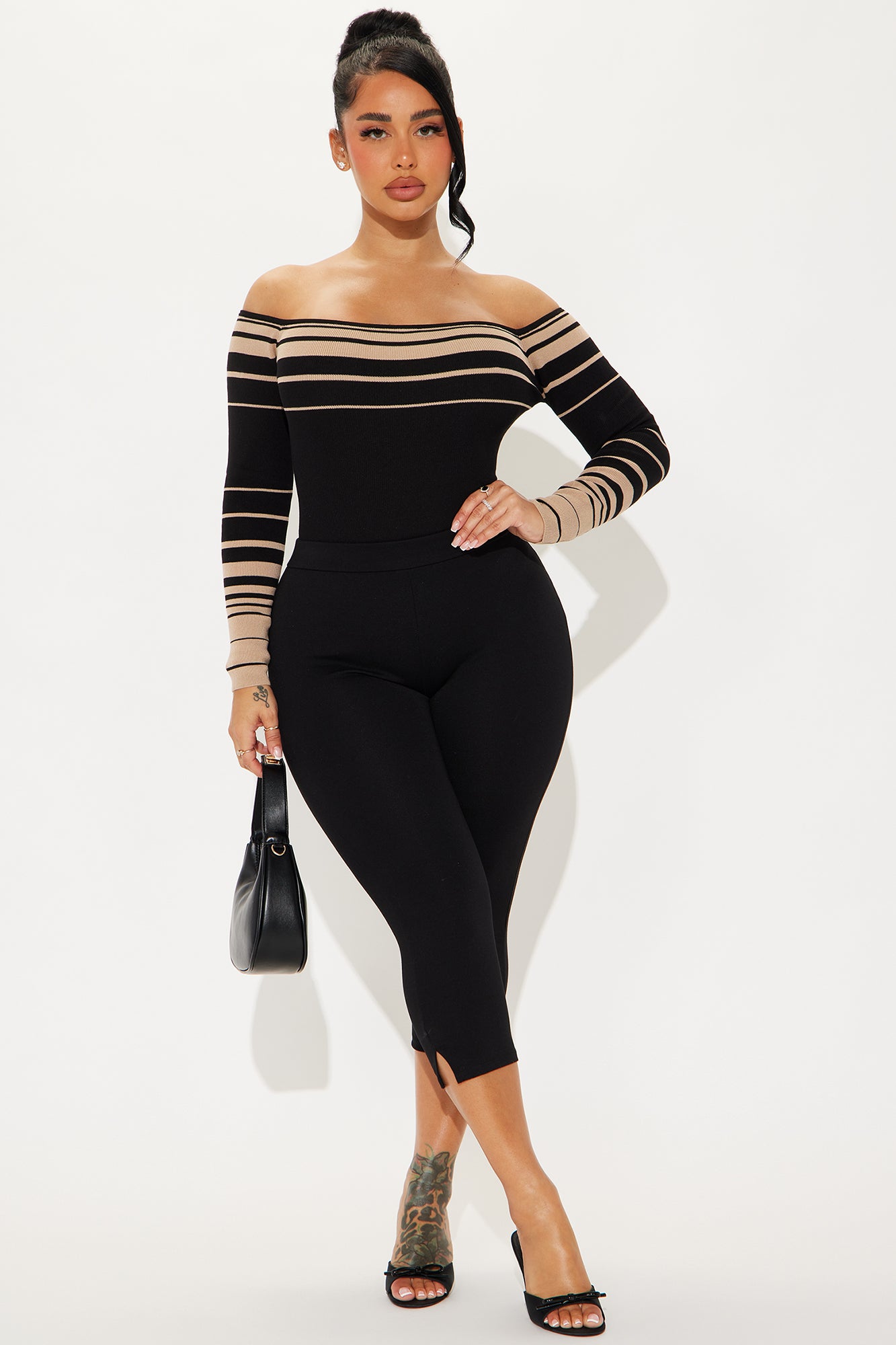 Kennedy Sweater Bodysuit - Black/combo