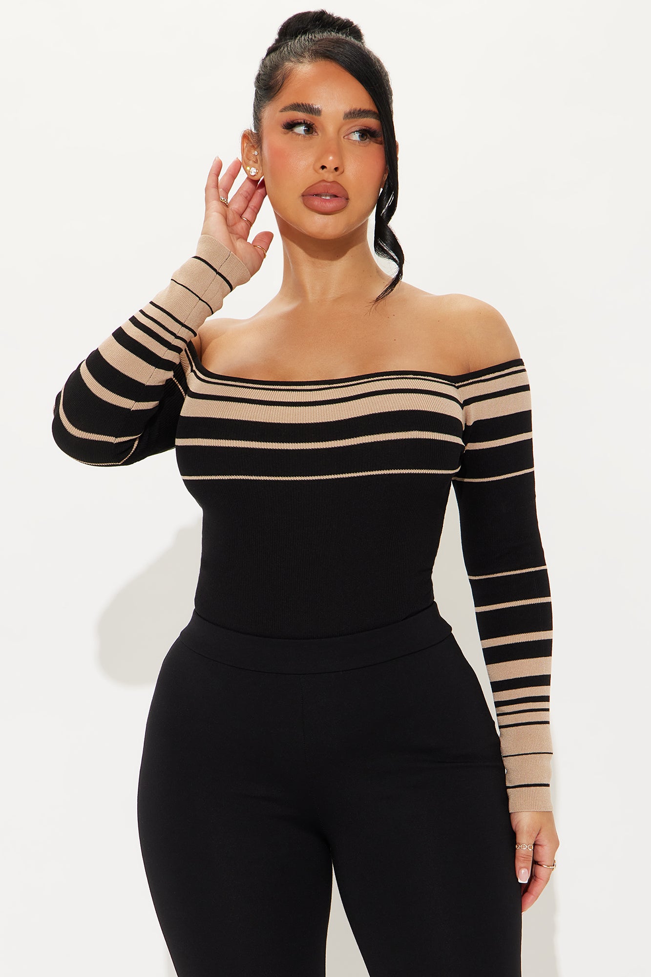 Kennedy Sweater Bodysuit - Black/combo