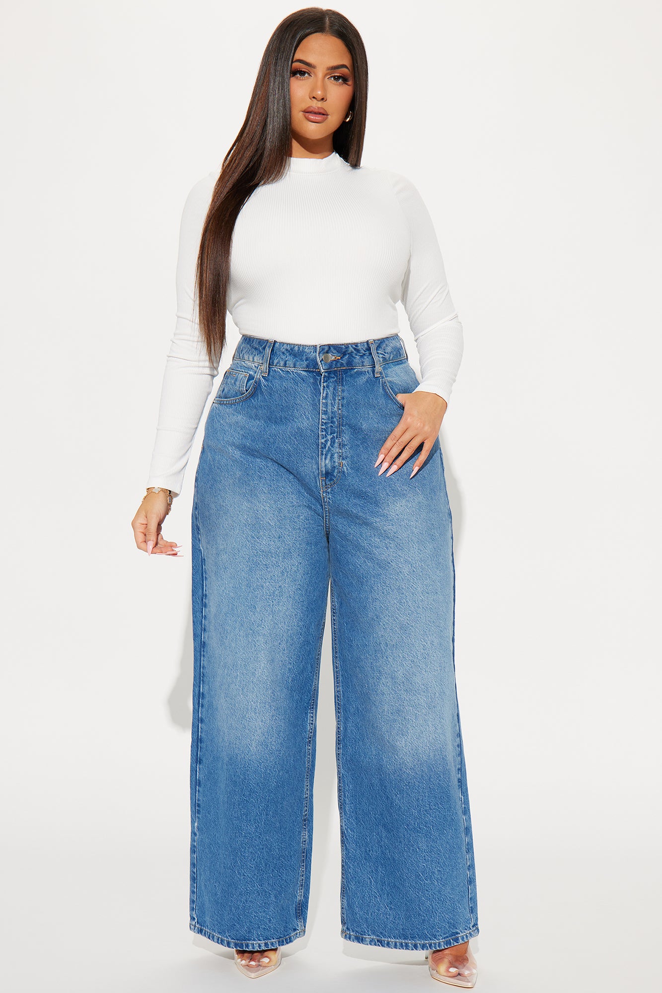 Gina Ribbed Long Sleeve Bodysuit - Off White