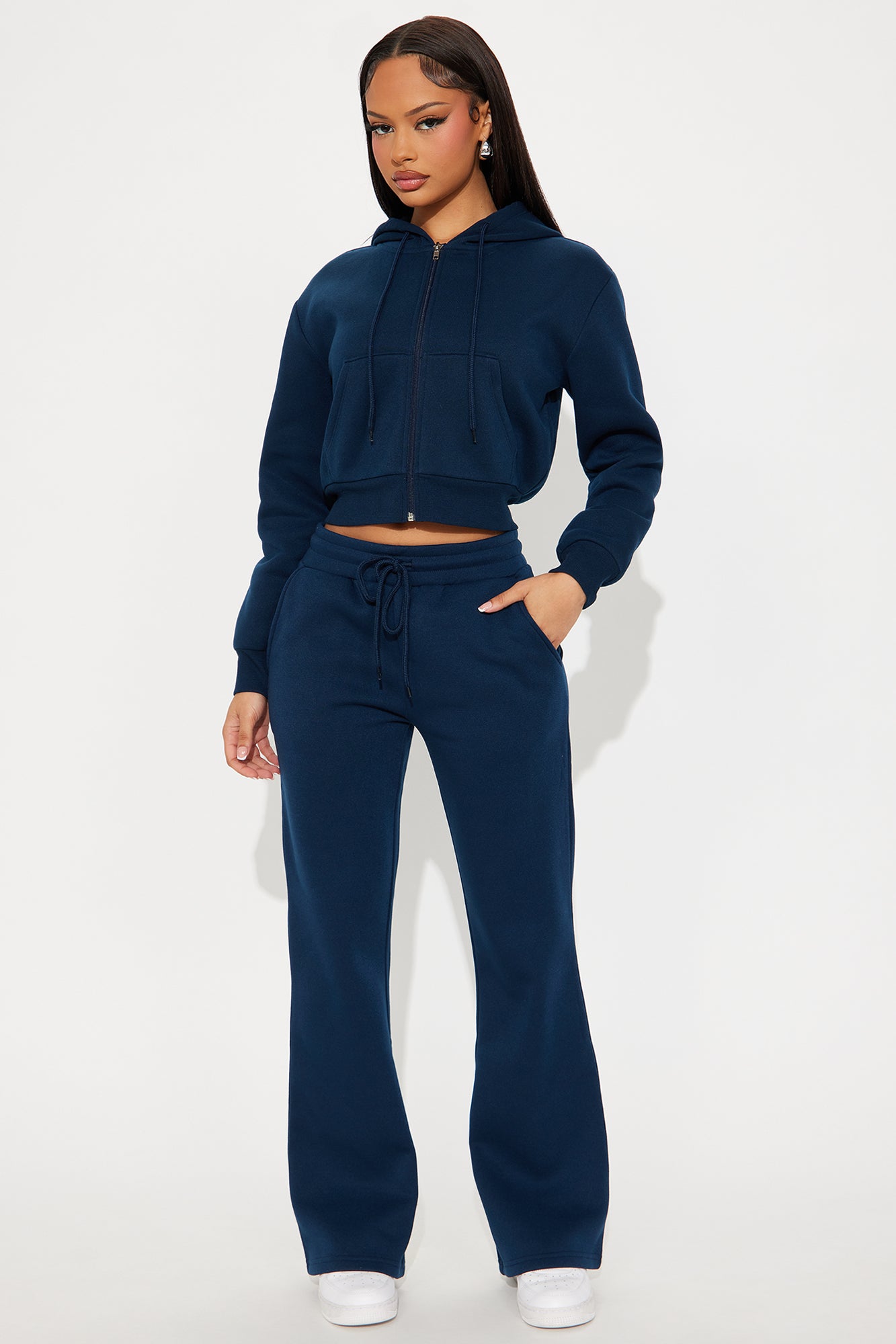 Candice Petite Lounge Flare Pant - Navy