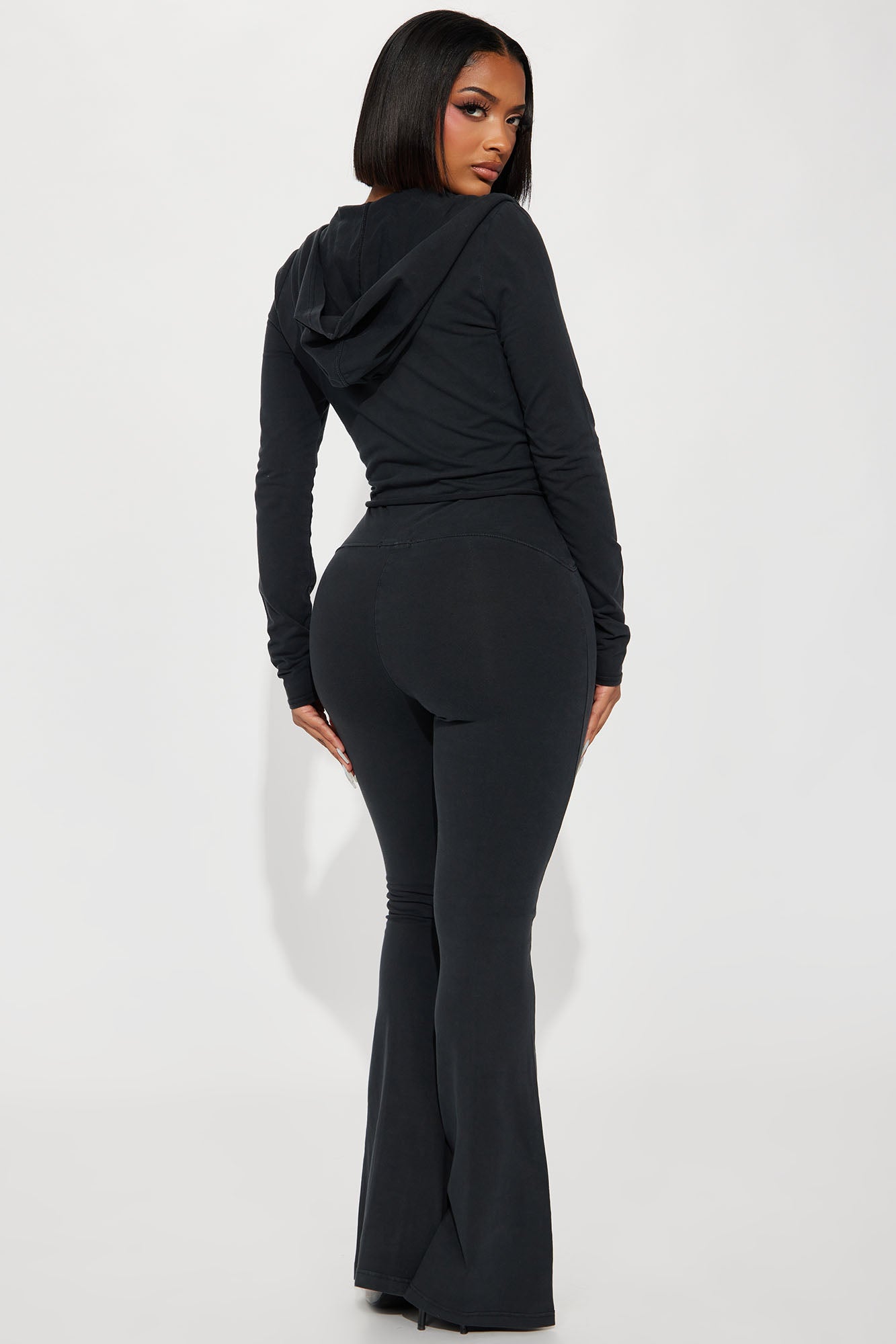 Need Me Vintage Wash Pant Set - Black