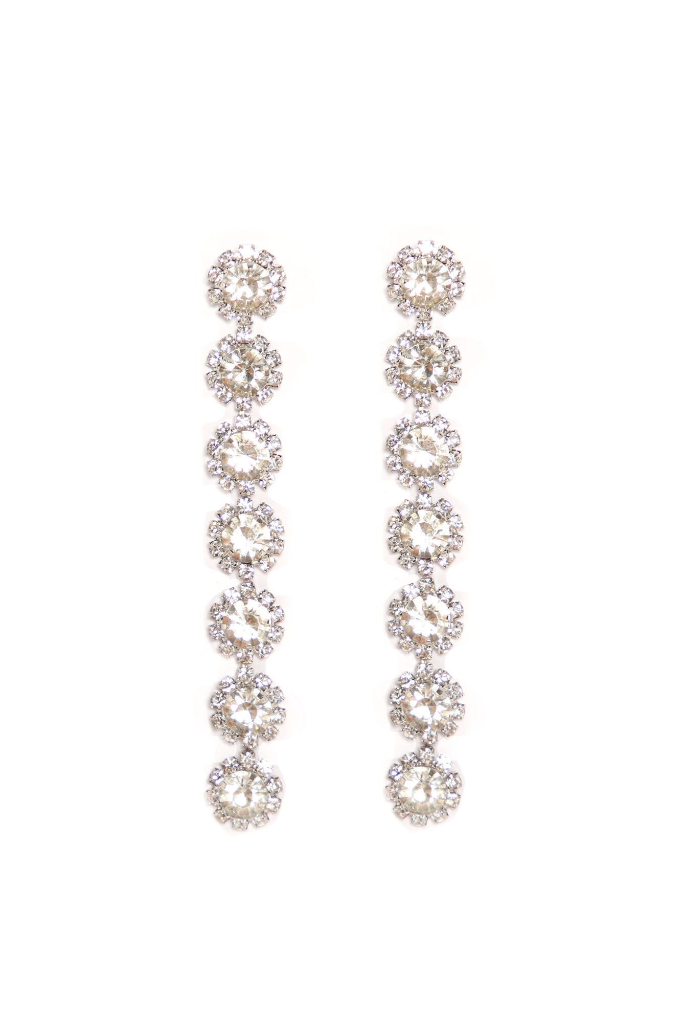Keep Him Around Drop Earrings - Silver