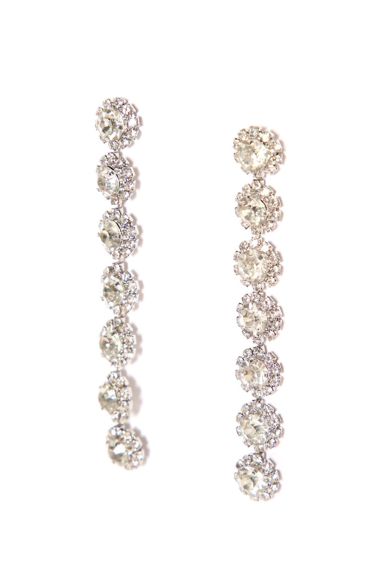 Keep Him Around Drop Earrings - Silver