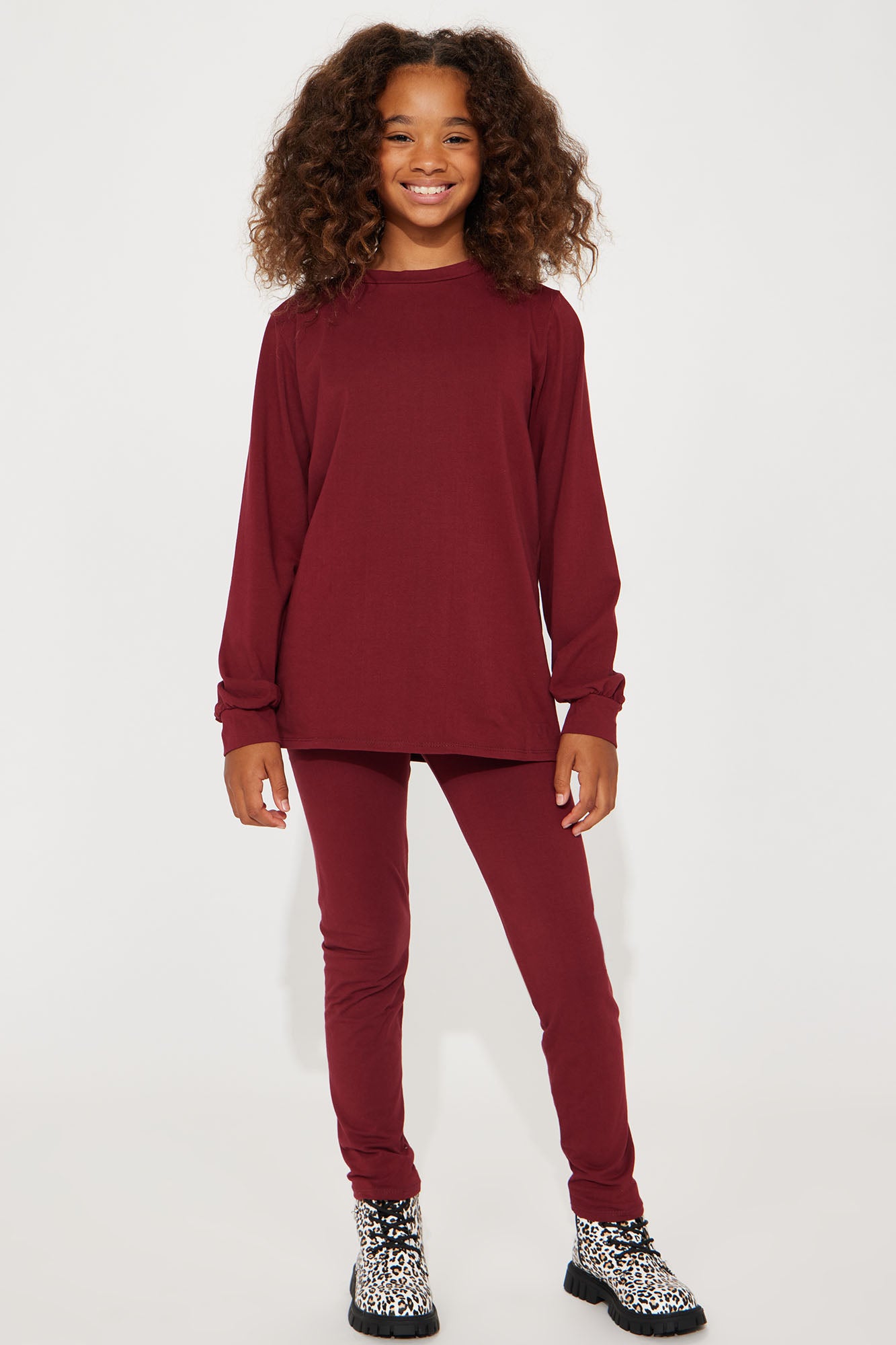 Mini Paparazzi II Legging Set - Burgundy