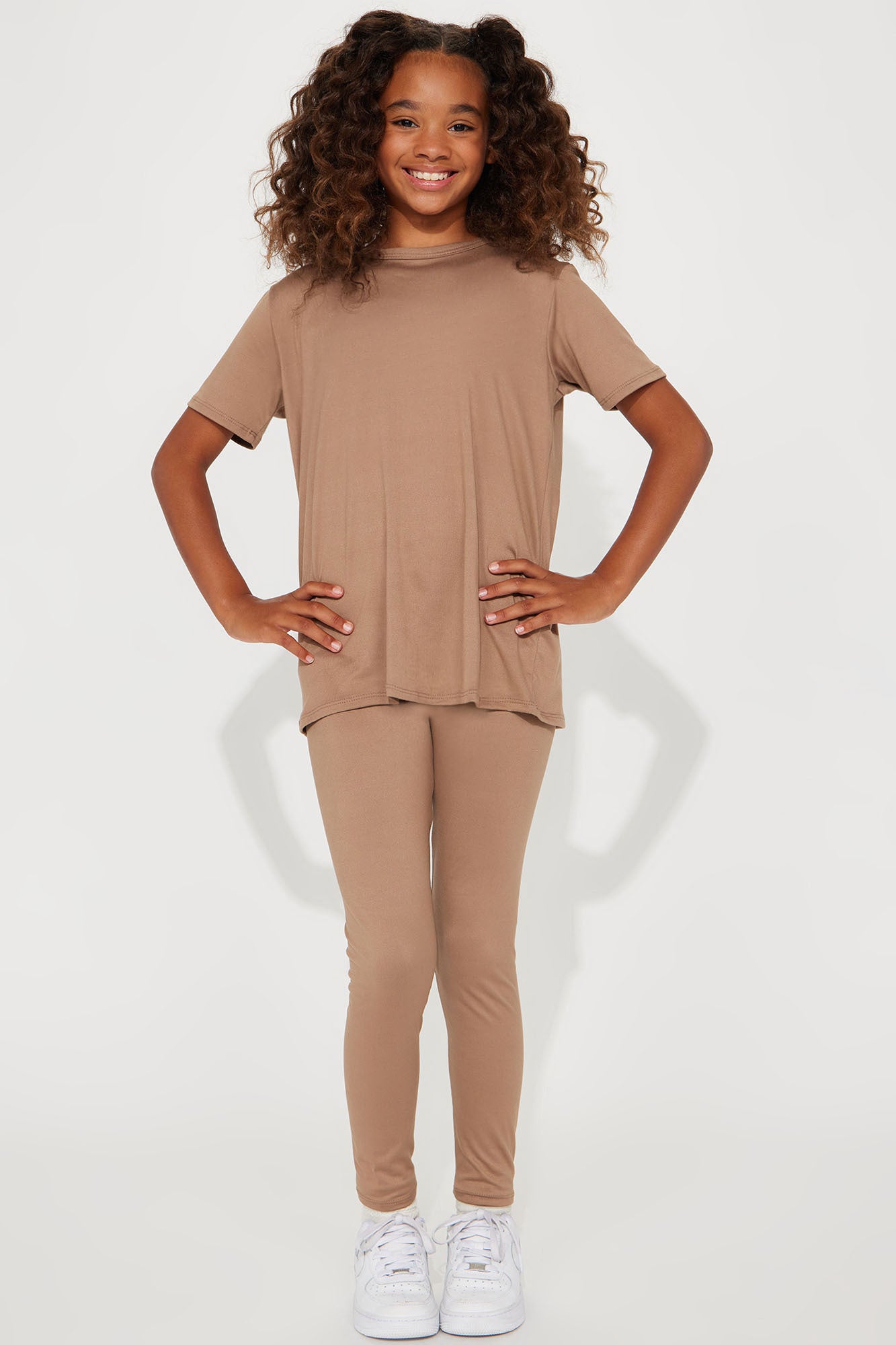 Mini Weekend Vibes II Legging Set - Mocha