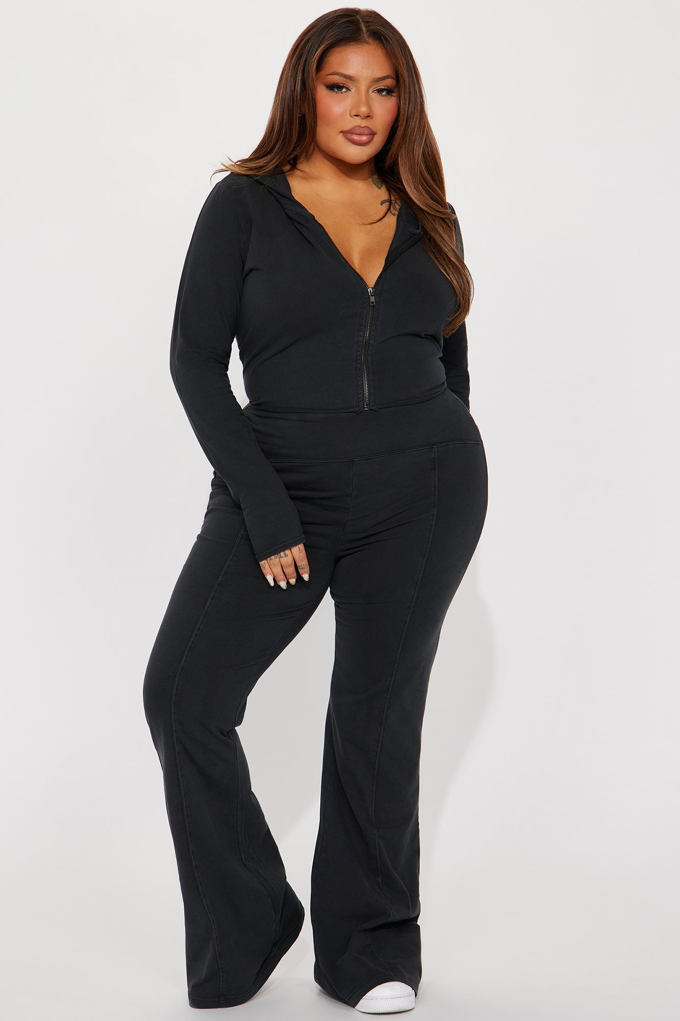 Need Me Vintage Wash Pant Set - Black