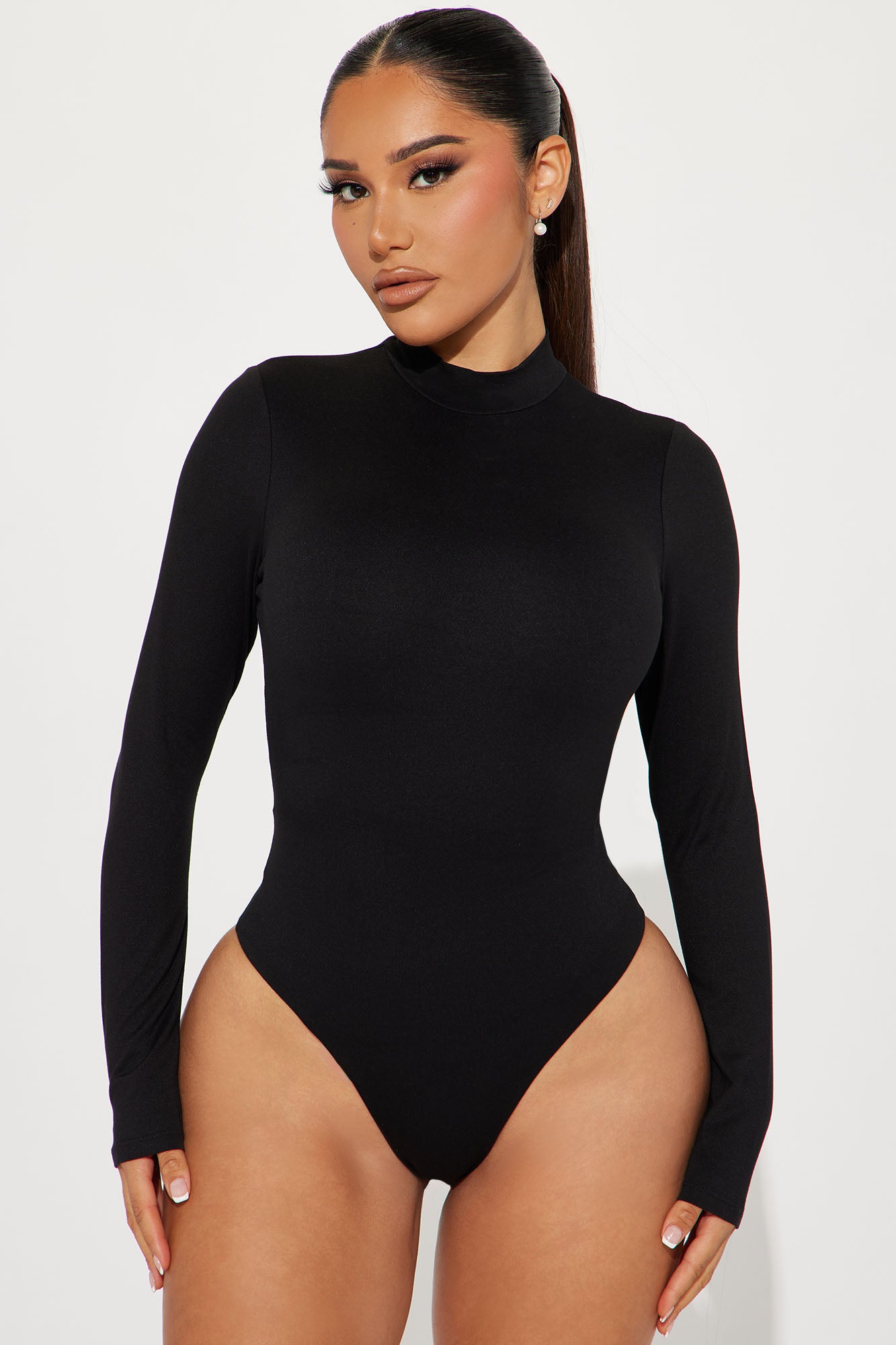 Athena Double Lined Bodysuit - Black