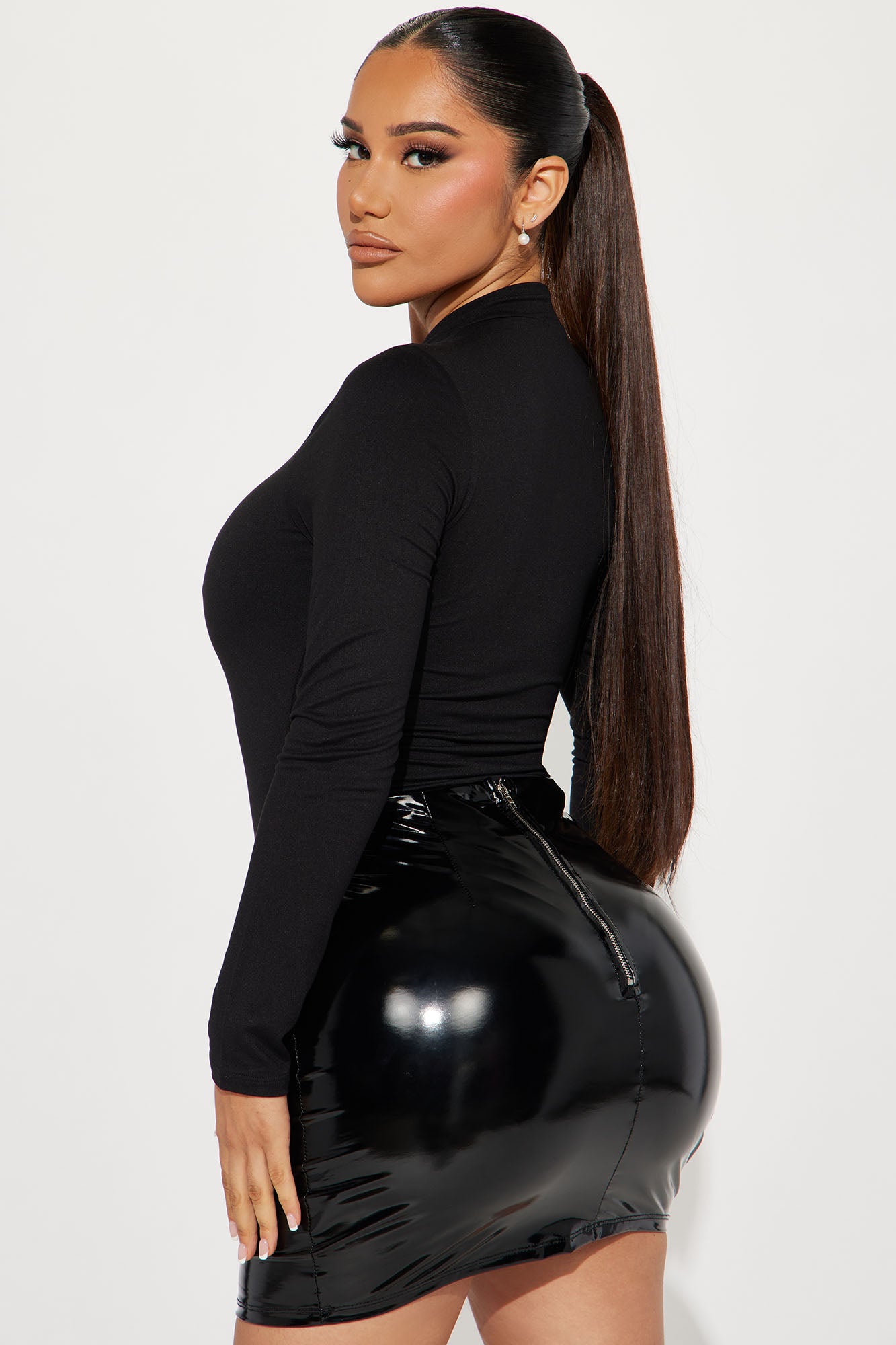 Athena Double Lined Bodysuit - Black
