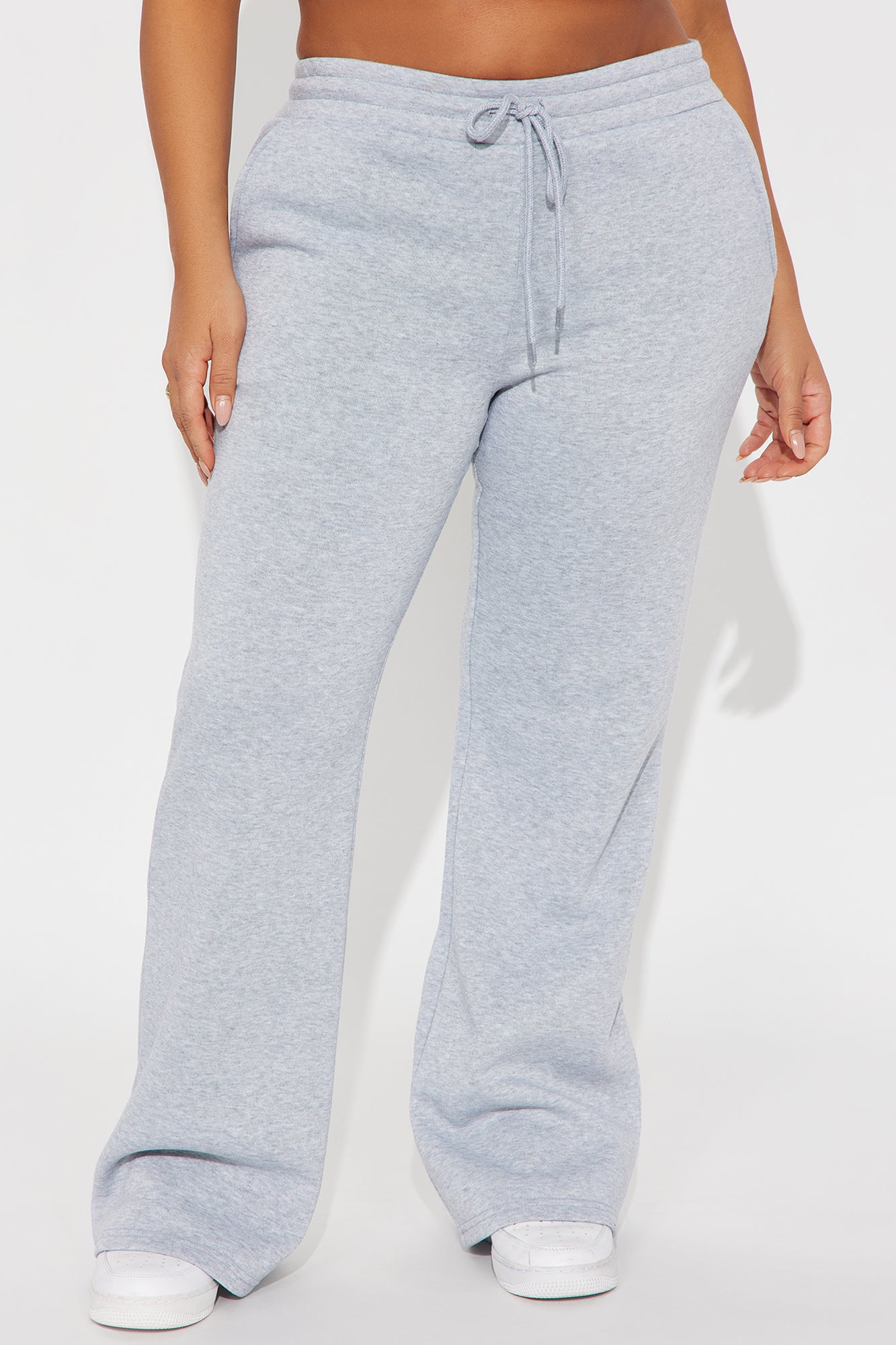 Candice Petite Lounge Flare Pant - Heather Grey