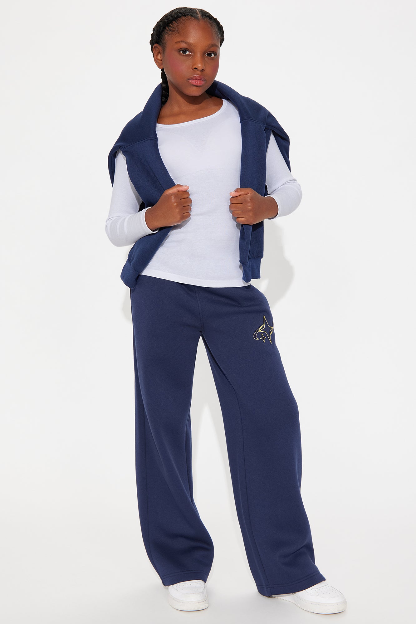 Mini Know Myself Wide Leg Pants - Navy