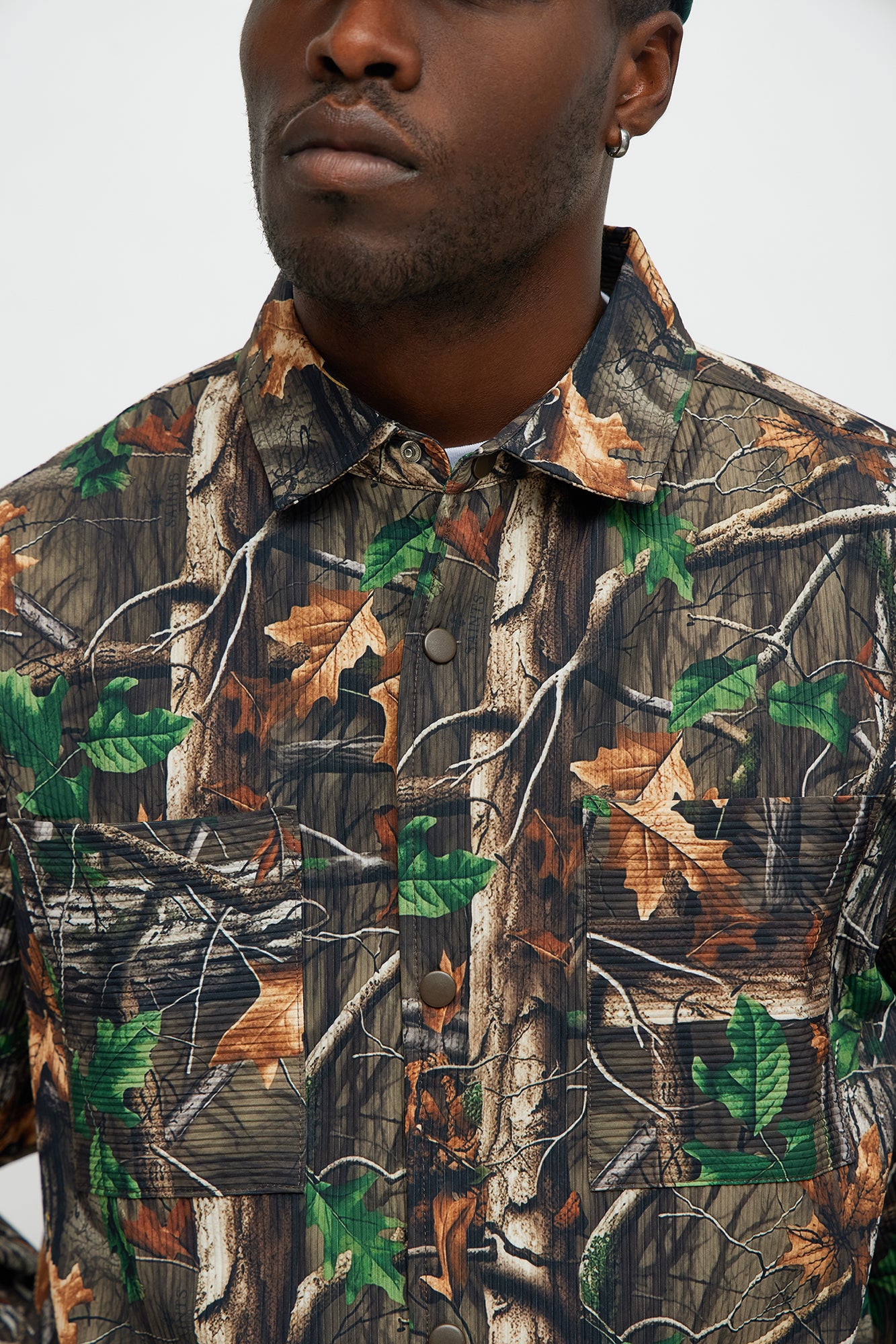 Rustic Long Sleeve Button Up Shirt - Brown Combo