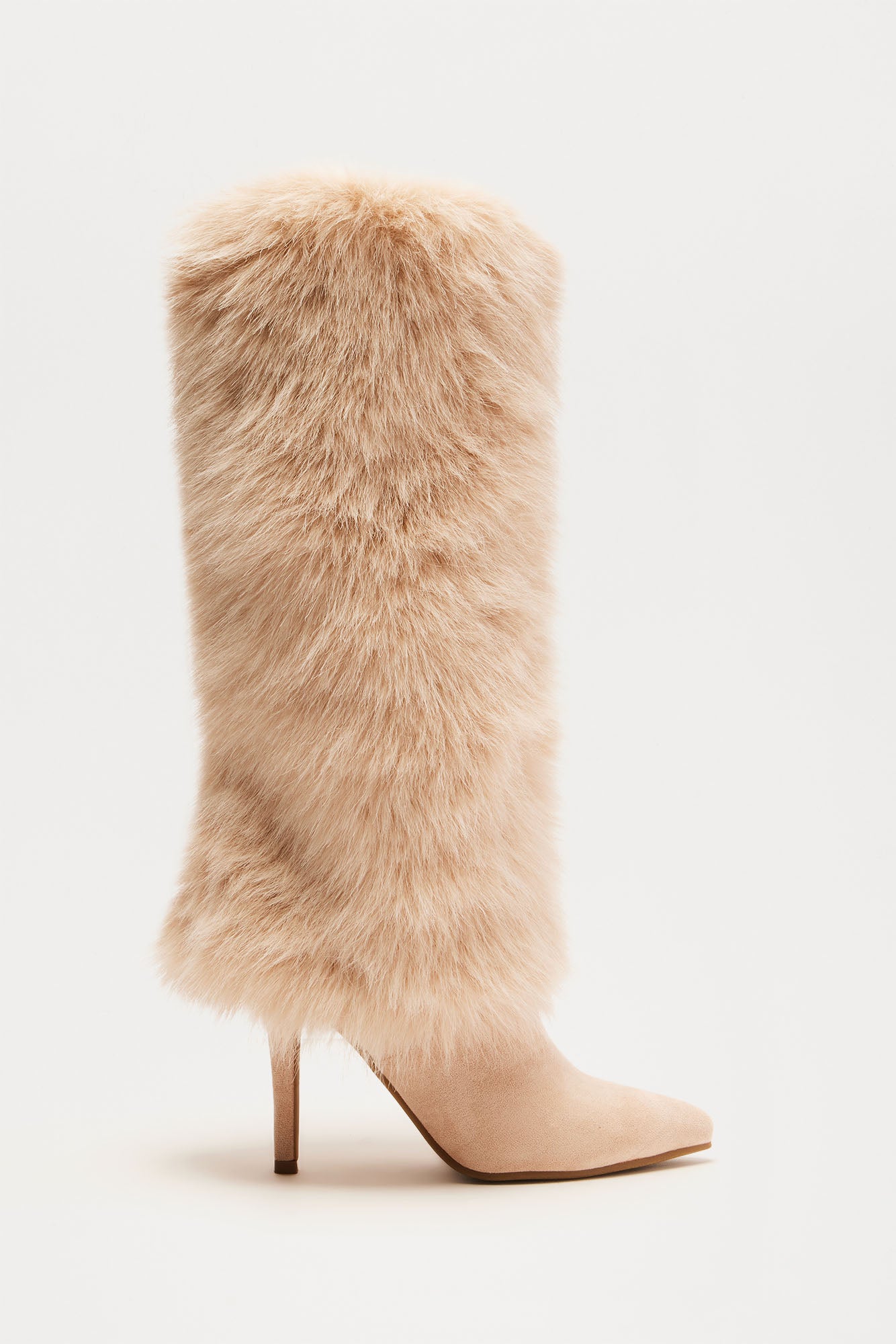 Go All Out Knee High Boots - Cream