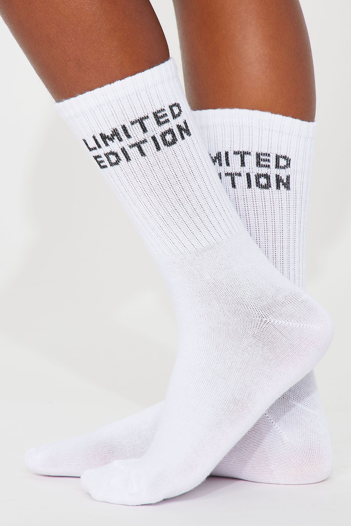 Mini I Am Limited Edition Crew Socks - White/Black