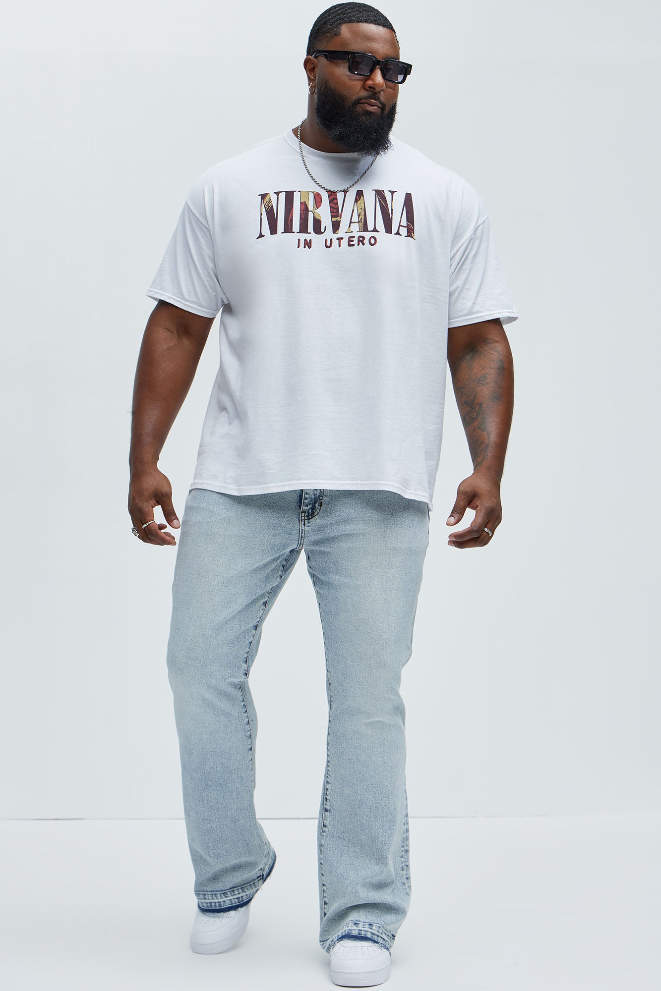 Nirvana In Utero Album Short Sleeve Tee - White