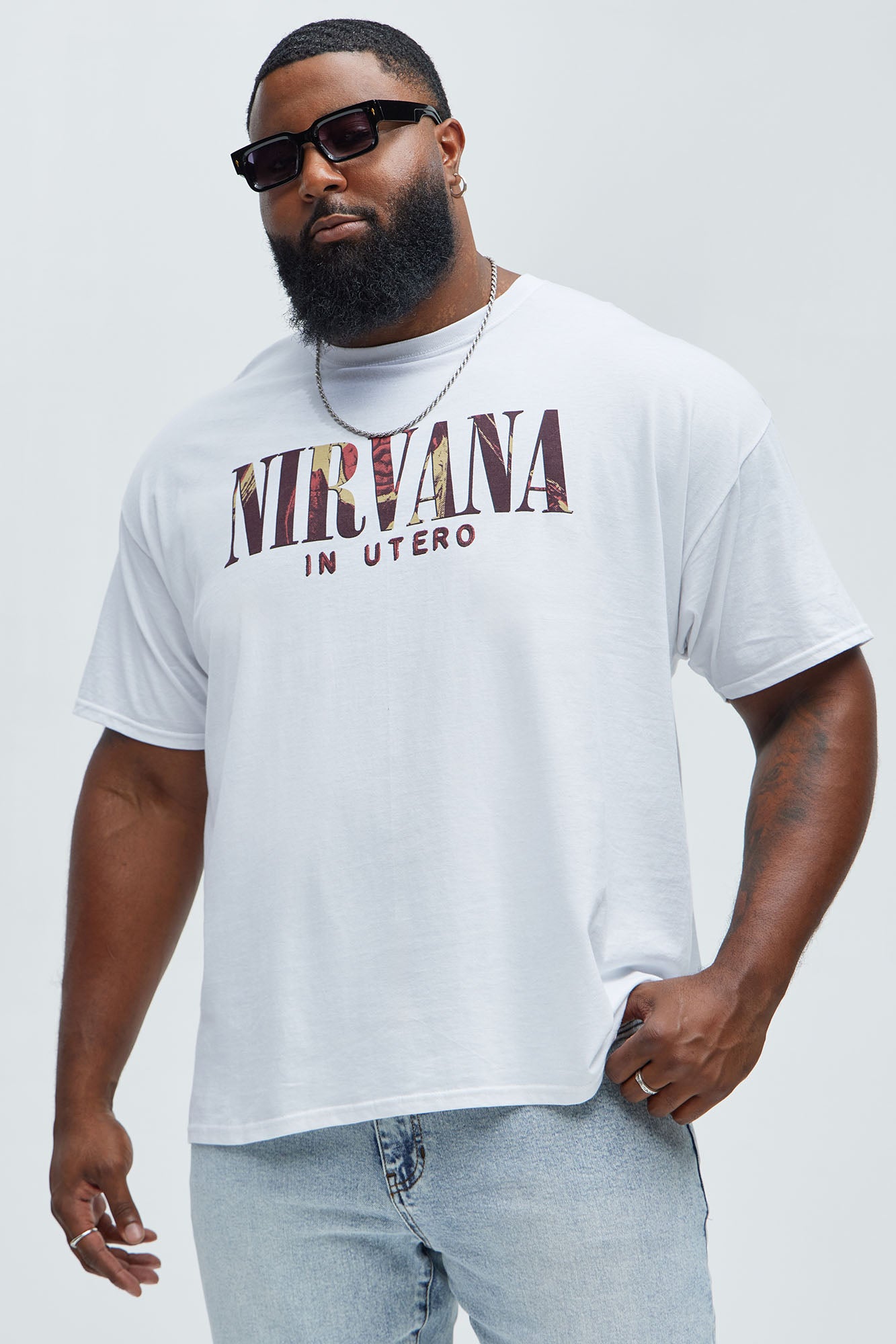 Nirvana In Utero Album Short Sleeve Tee - White