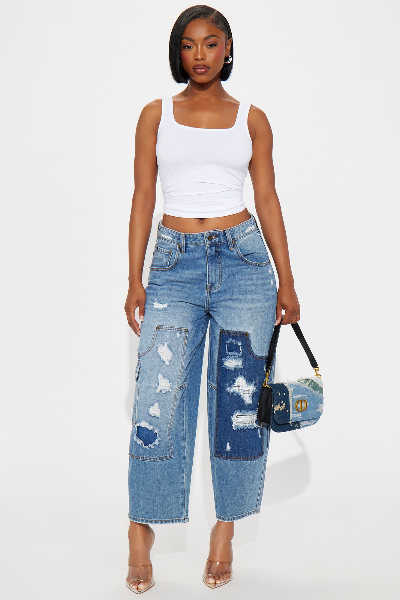Beckton Barrel Leg - Medium Wash