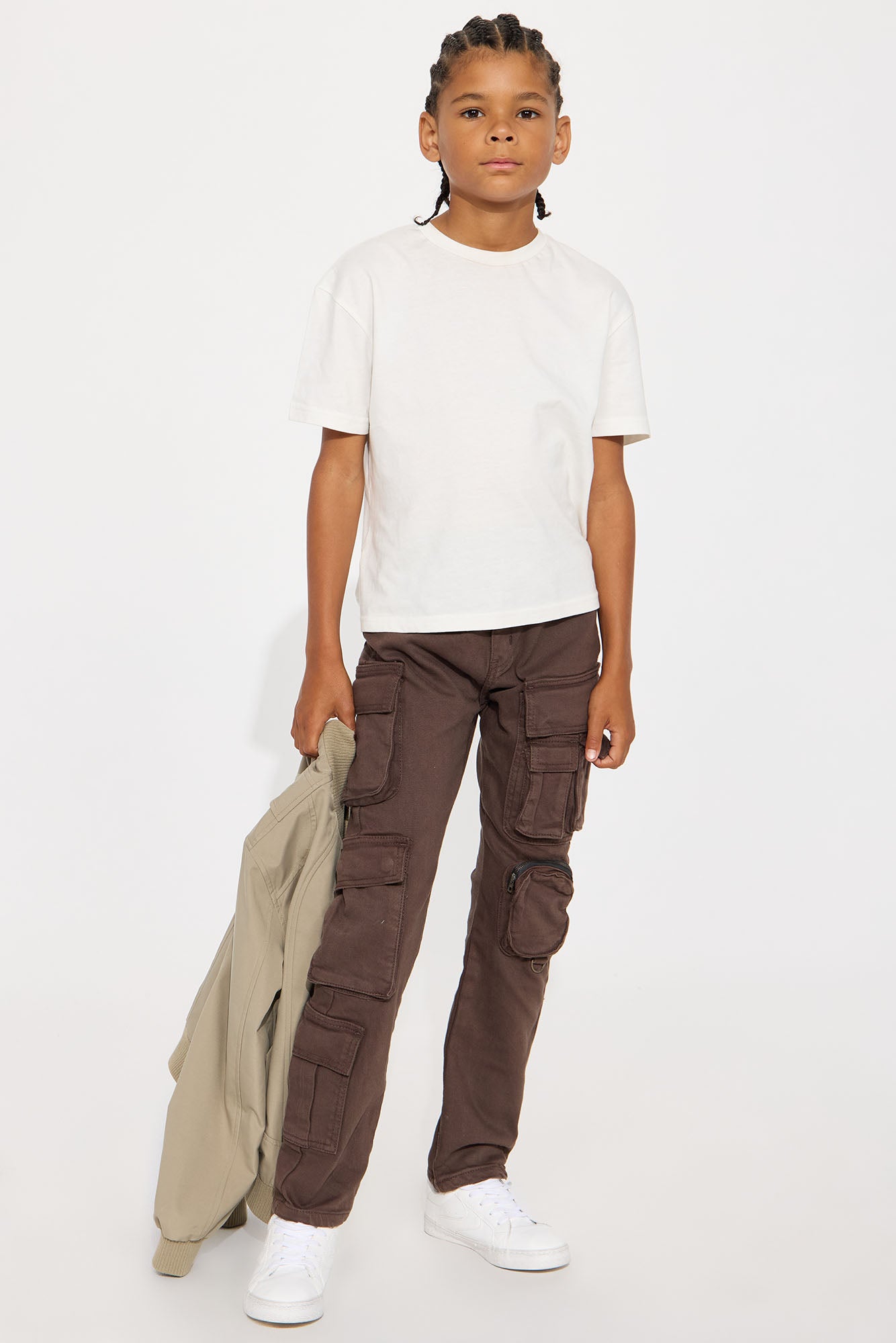 Mini More Than One Cargo Pocket Slim Jeans - Brown
