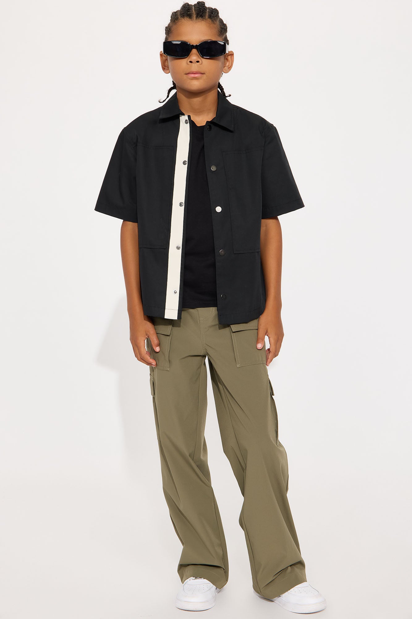 Mini Straight Many Phases Cargo Pants - Olive