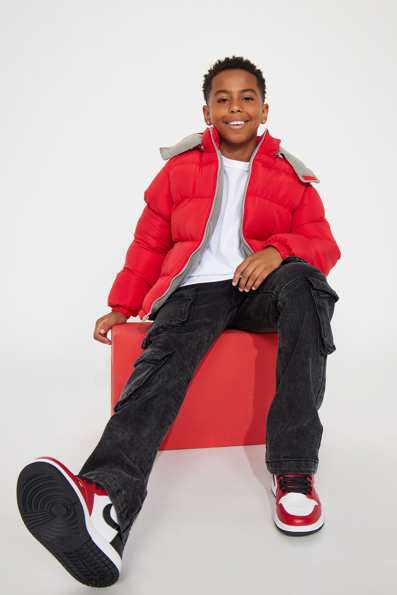 Mini Loyalty Puffer Jacket - Red