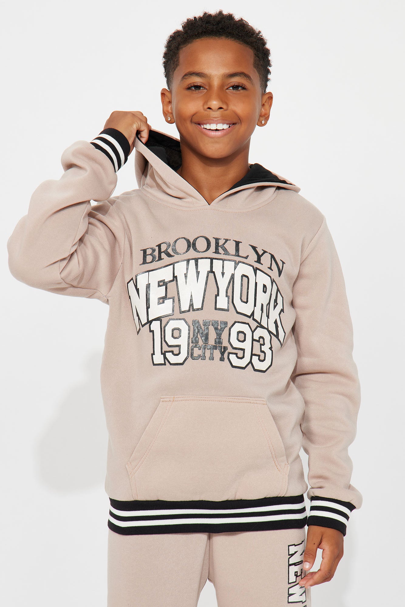 Mini NYC 93 Fleece Set - Tan