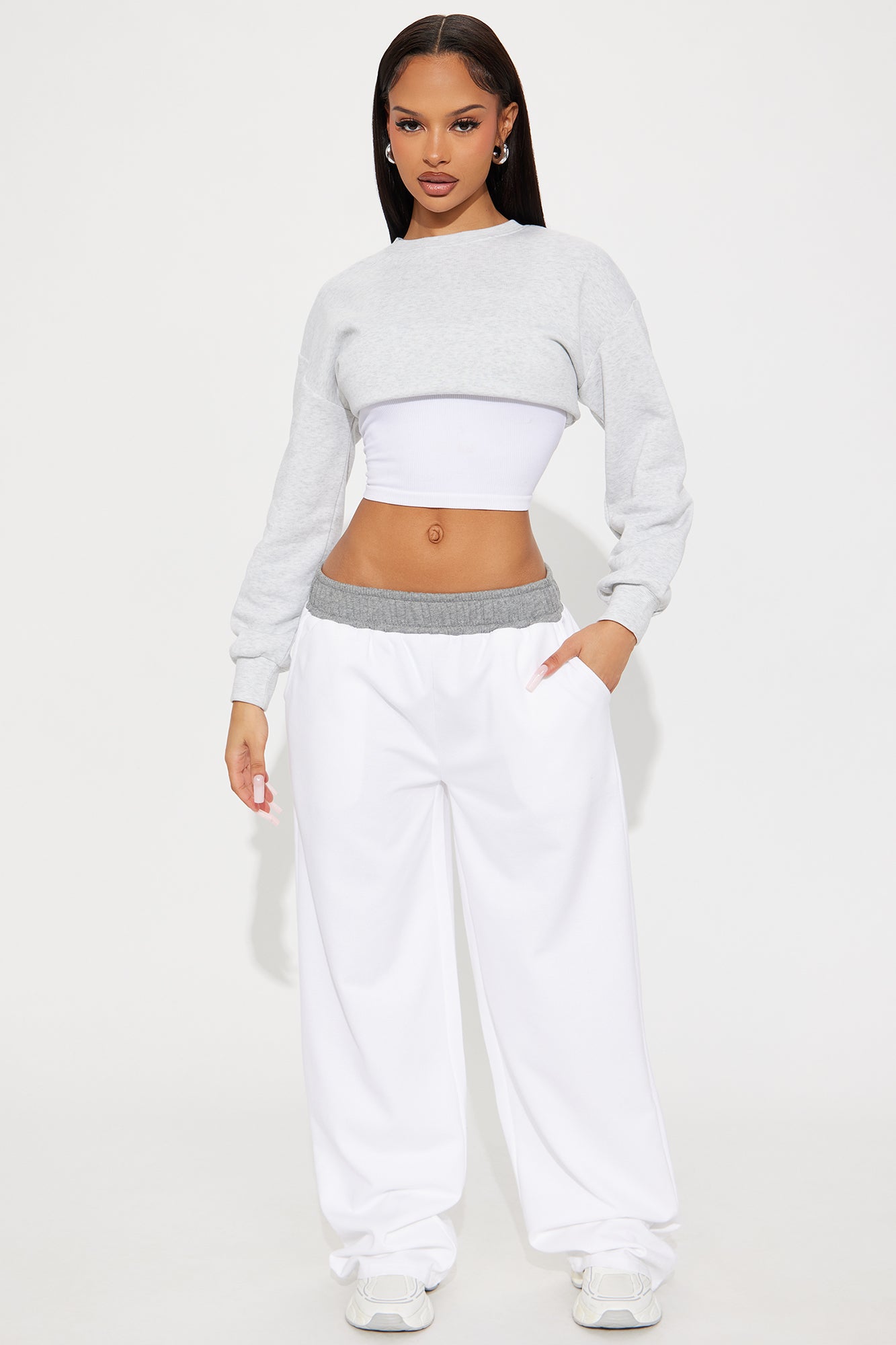 Ryder Fleece Lounge Pant - White