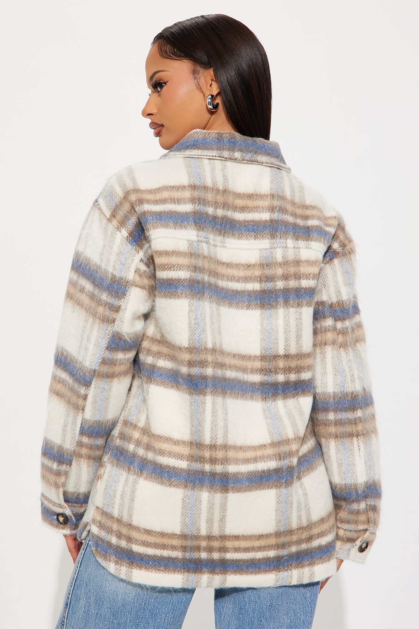 Nashville Living Plaid Shacket - Blue/combo