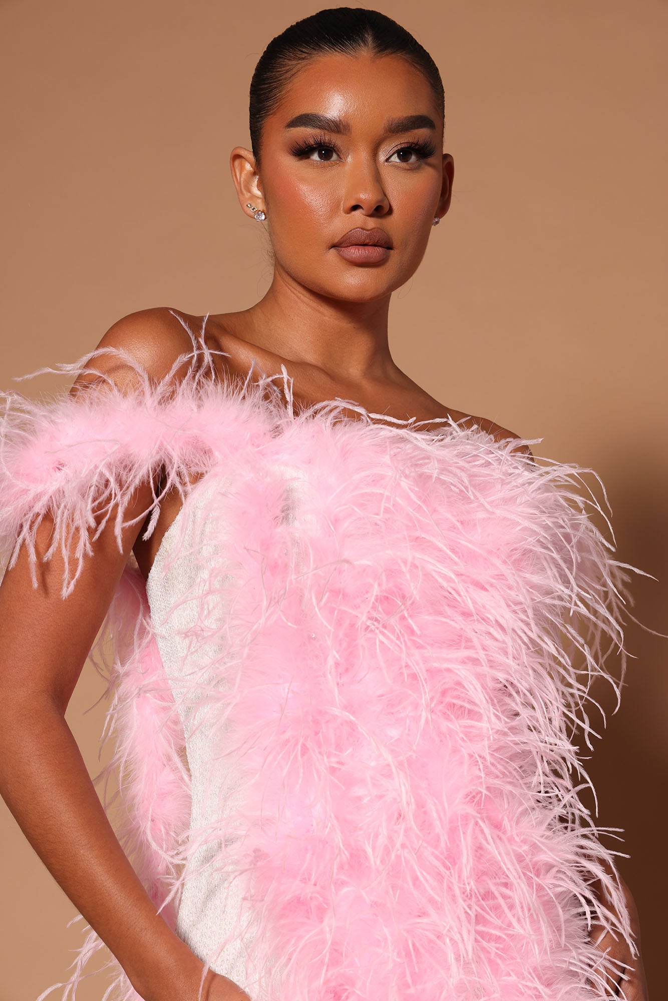 Jamie Feather Sequin Mini Dress - Pink