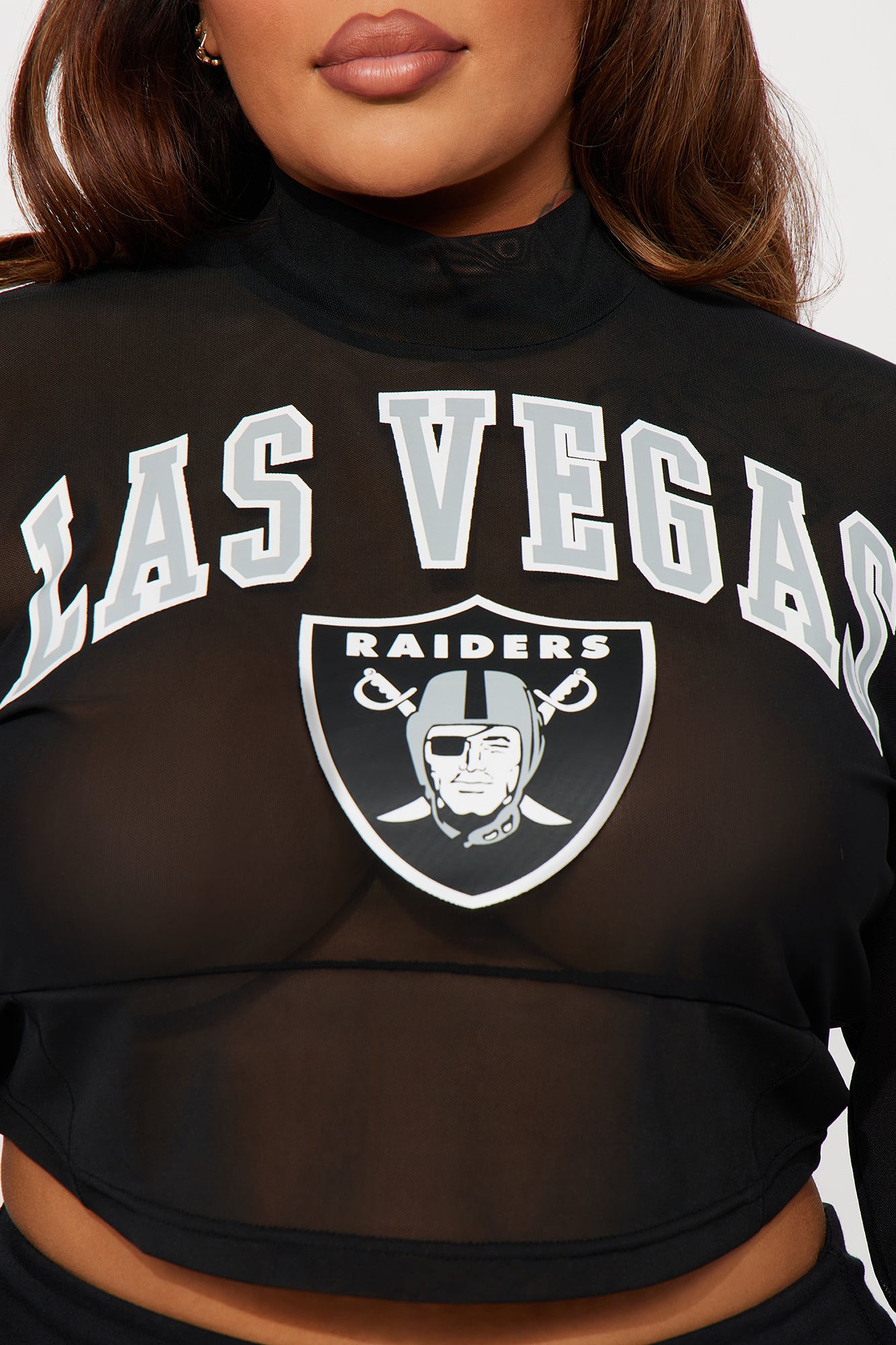 Raiders Halftime Show Crop Top - Black