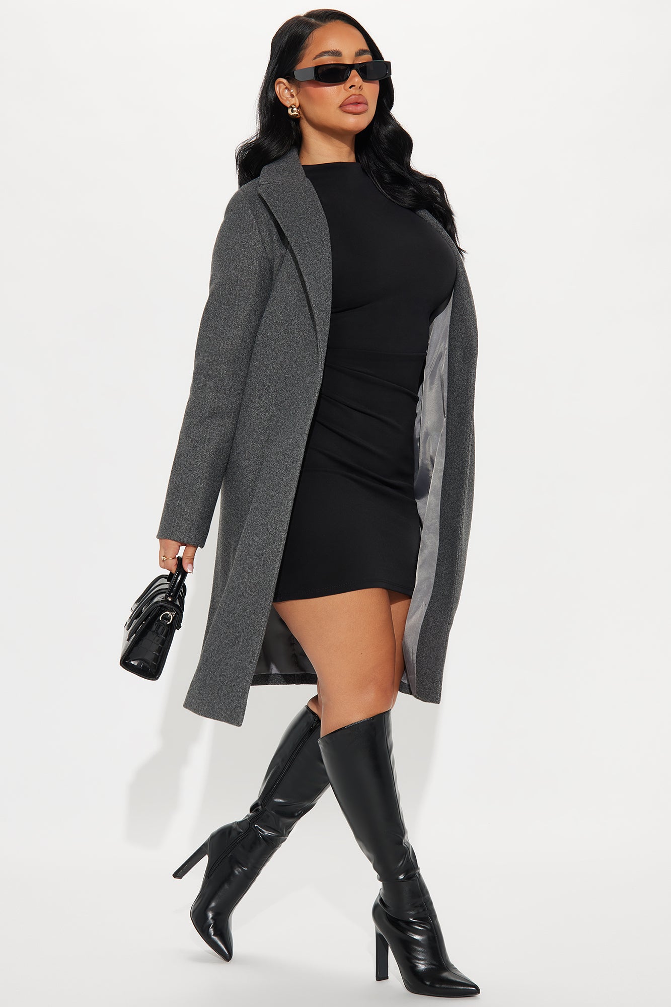 Natalie Wool Coat - Heather Grey
