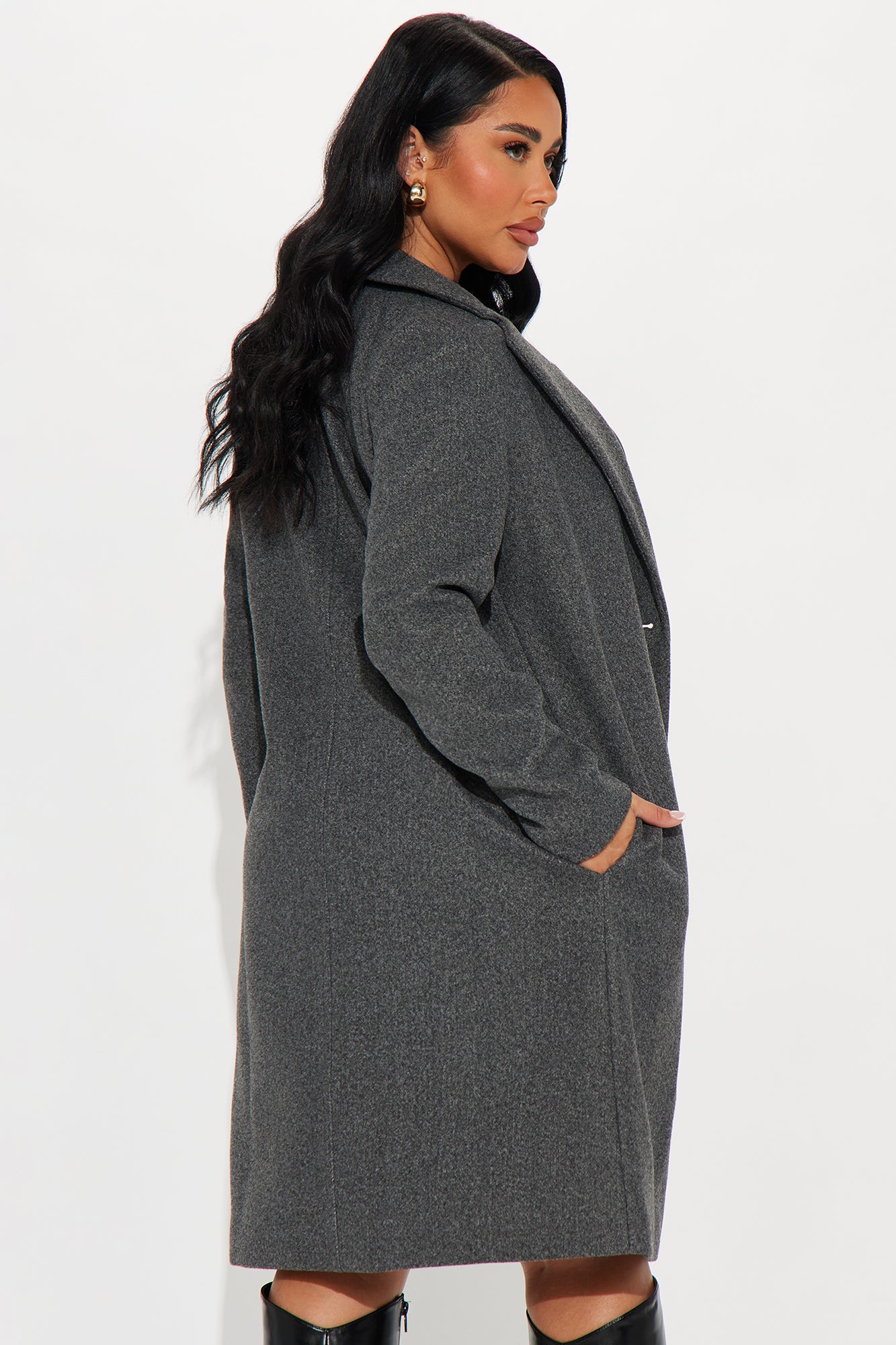 Natalie Wool Coat - Heather Grey