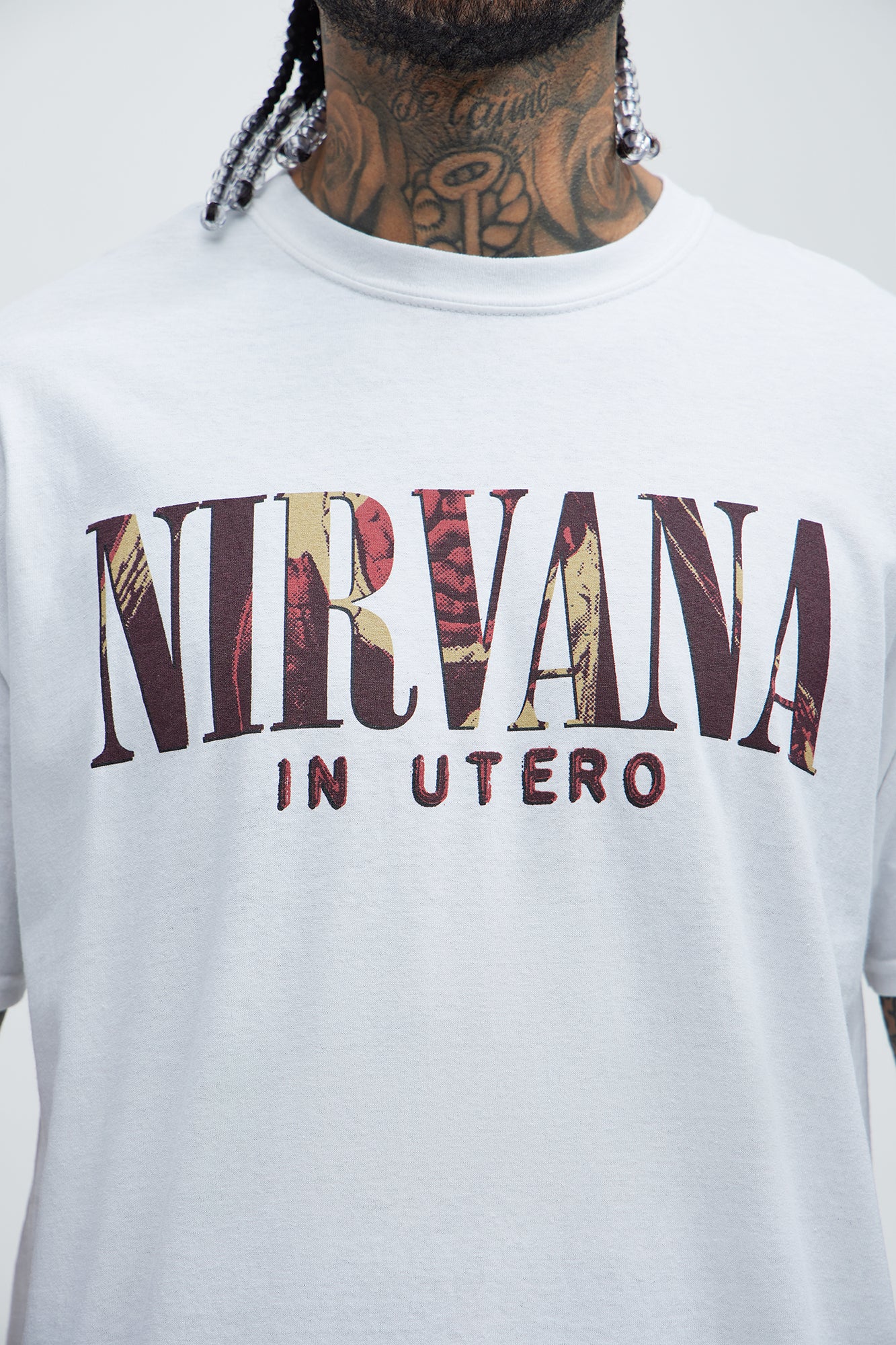 Nirvana In Utero Album Short Sleeve Tee - White