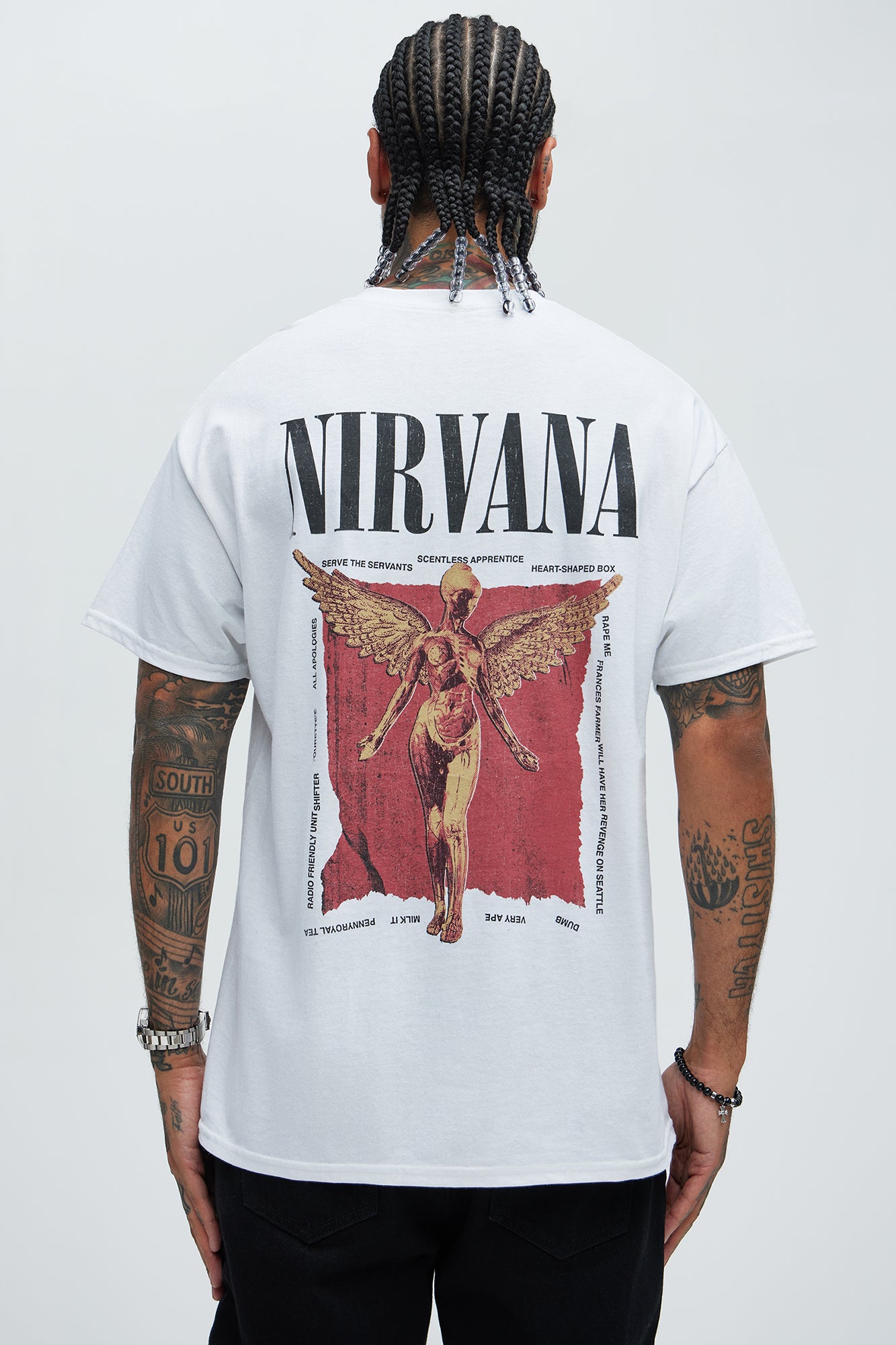 Nirvana In Utero Album Short Sleeve Tee - White