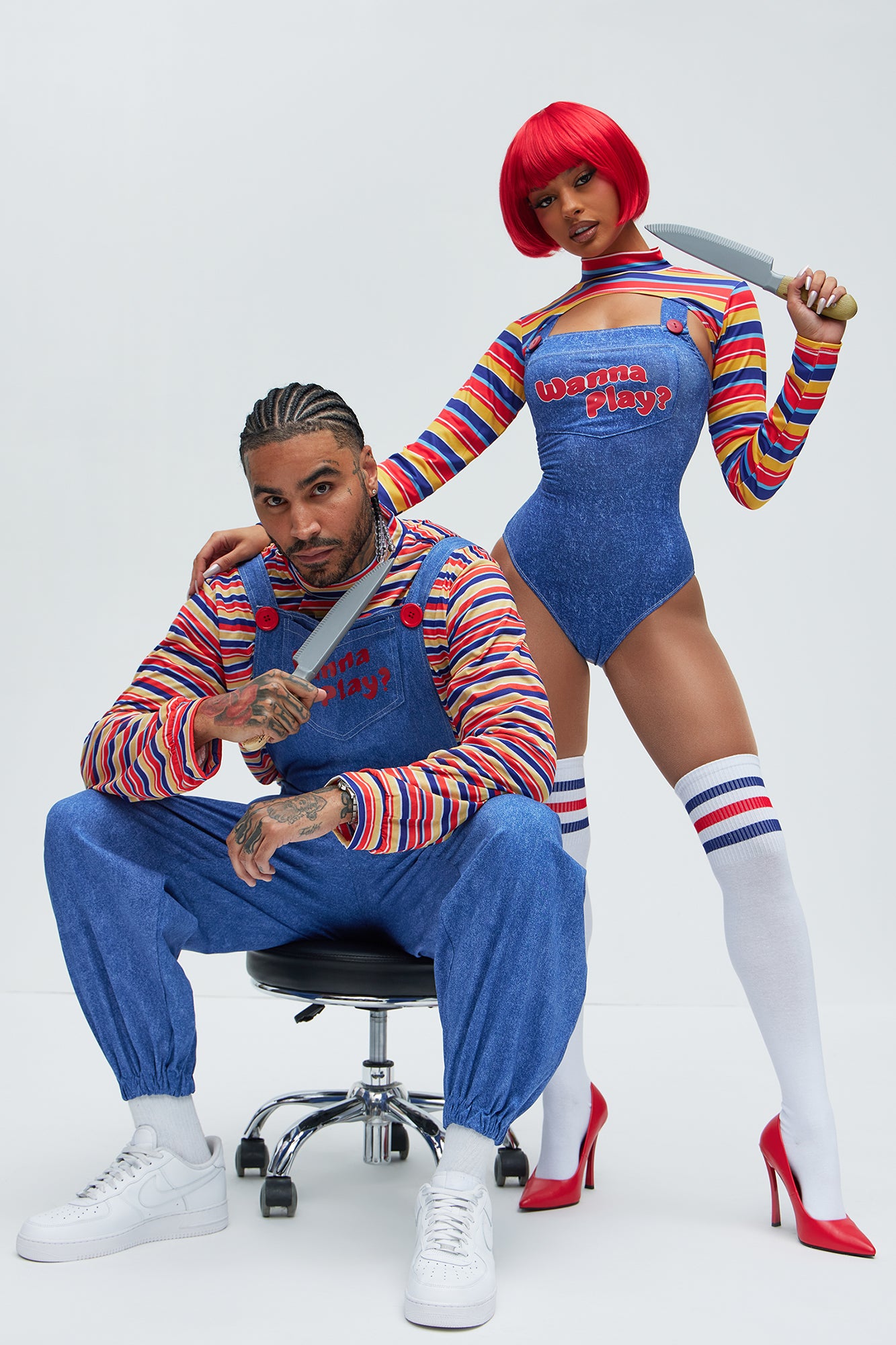 Child's Play 3 Piece Costume Set - Blue/combo
