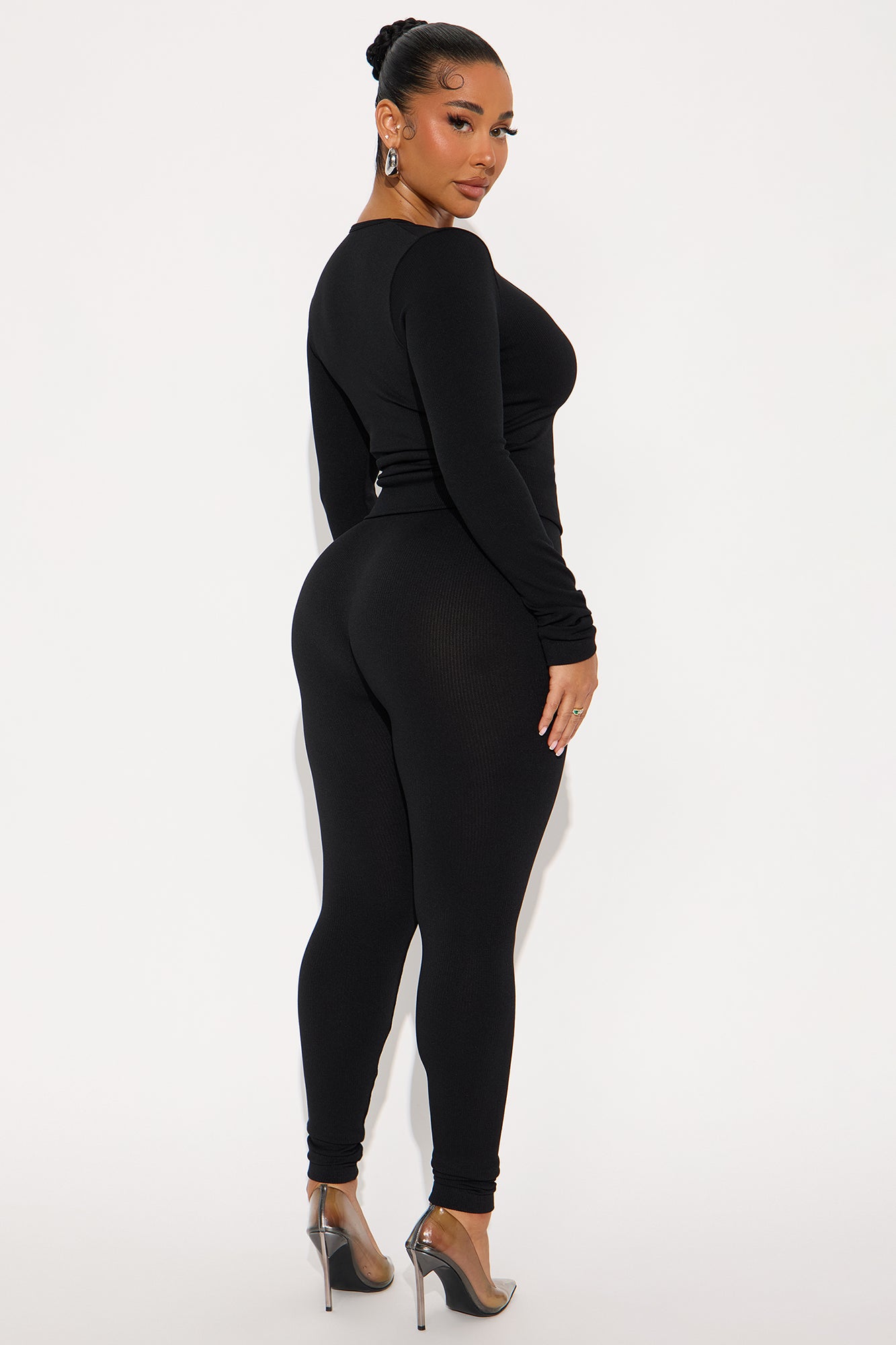 Sara Seamless Leggings Set - Black