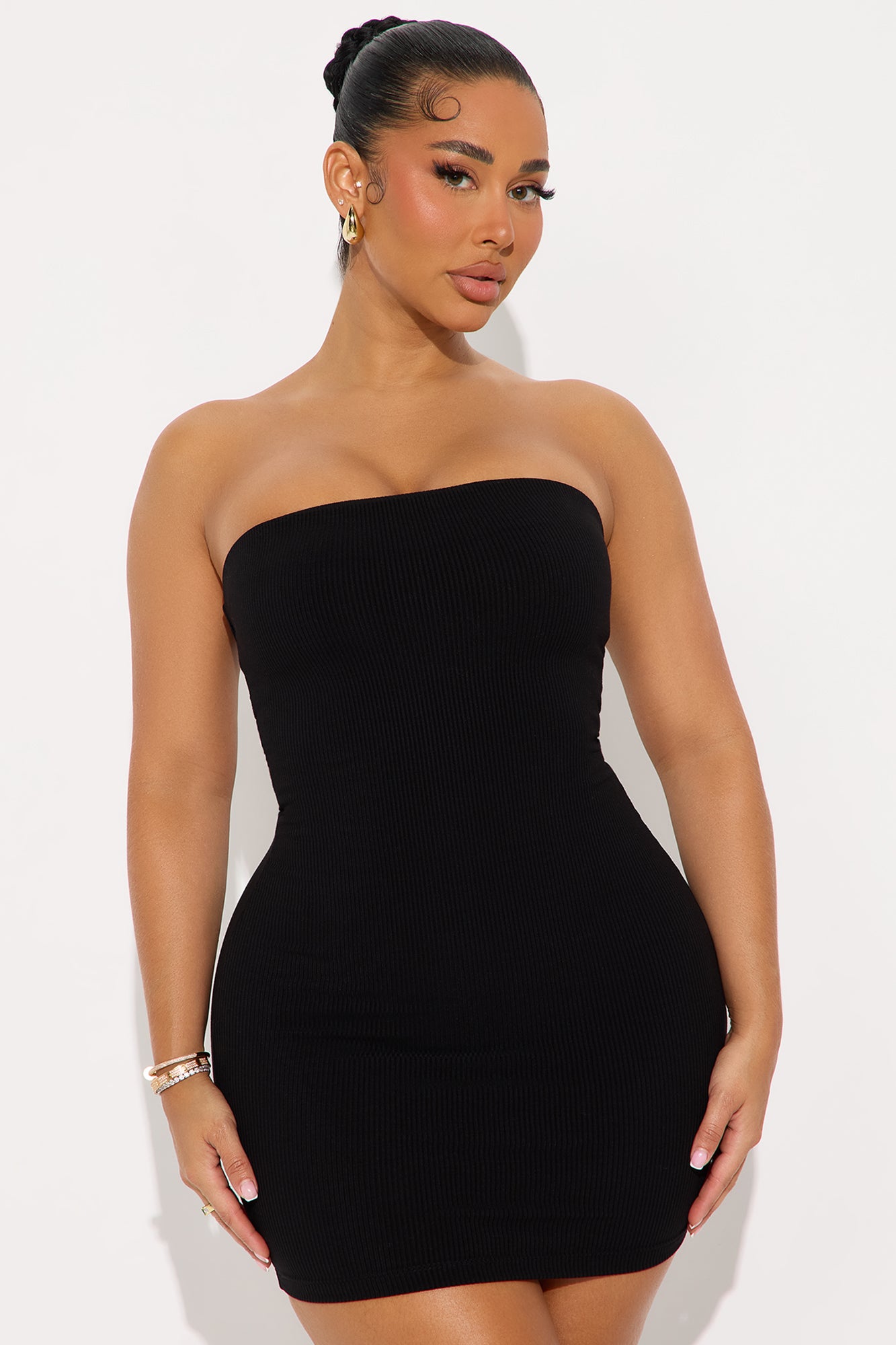 Buenos Aires Snatched Mini Dress - Black
