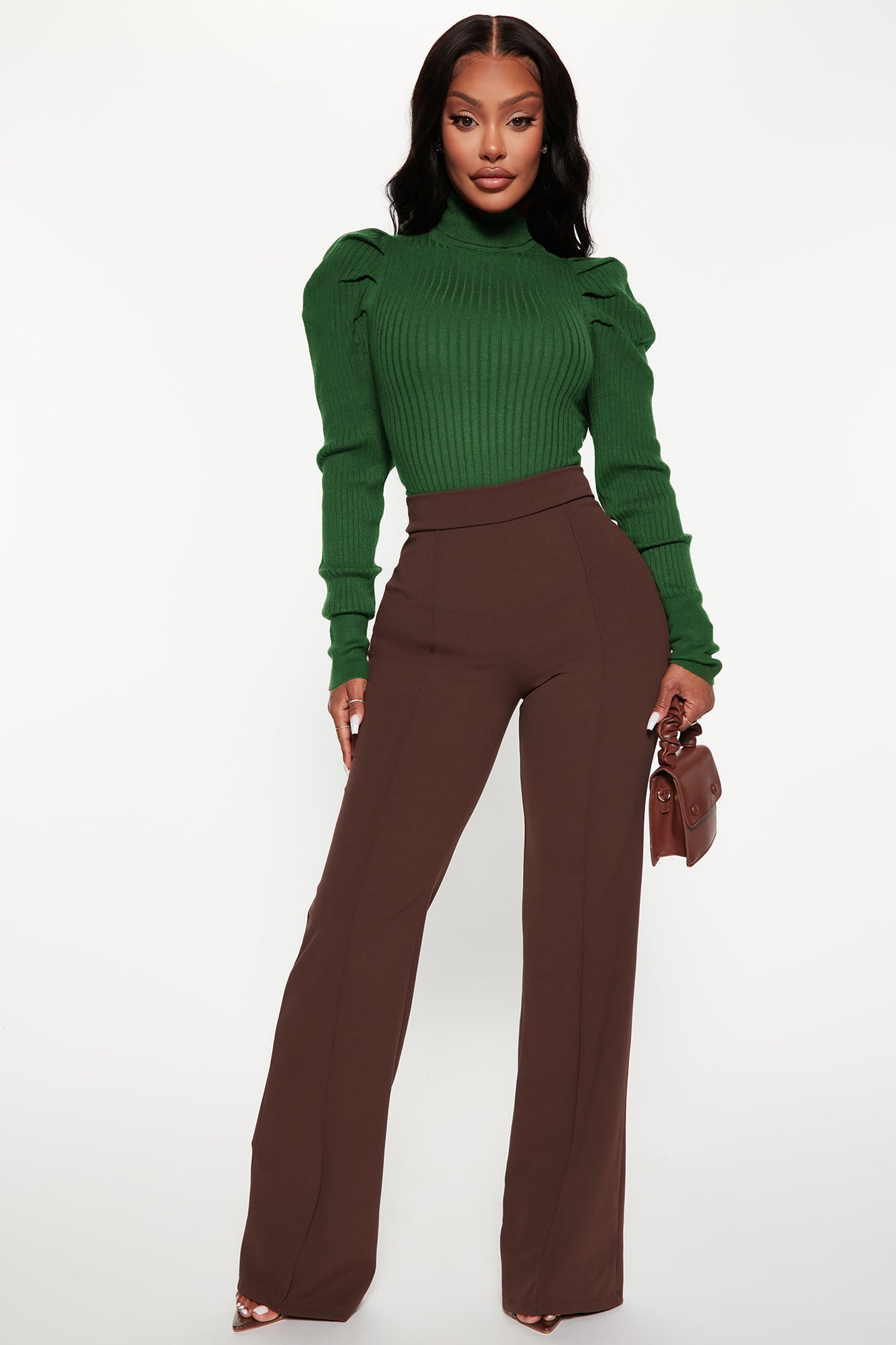 Get On With It Turtleneck Sweater - Hunter