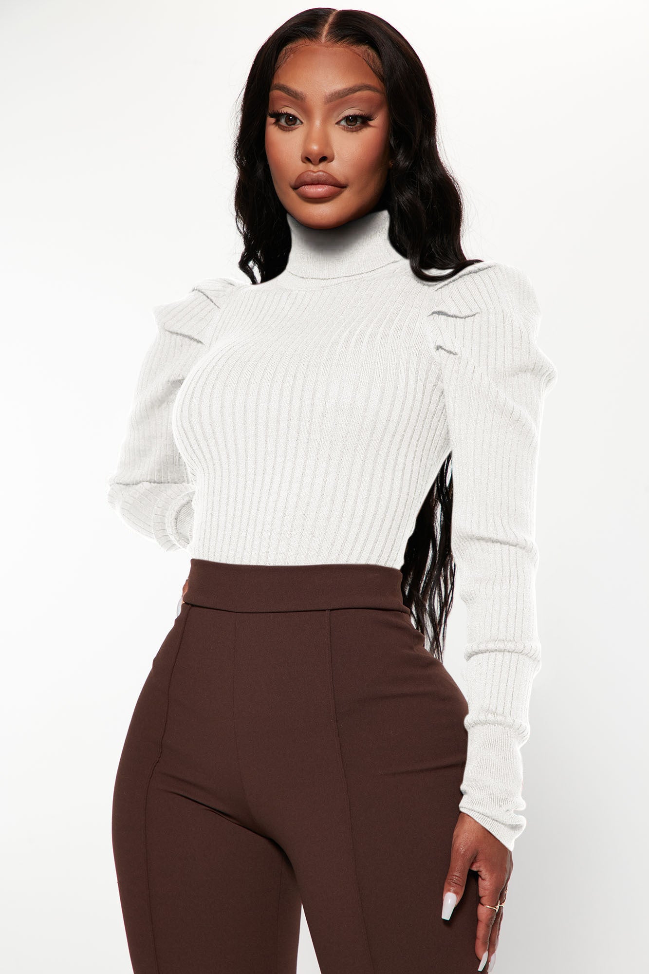 Get On With It Turtleneck Sweater - Ivory