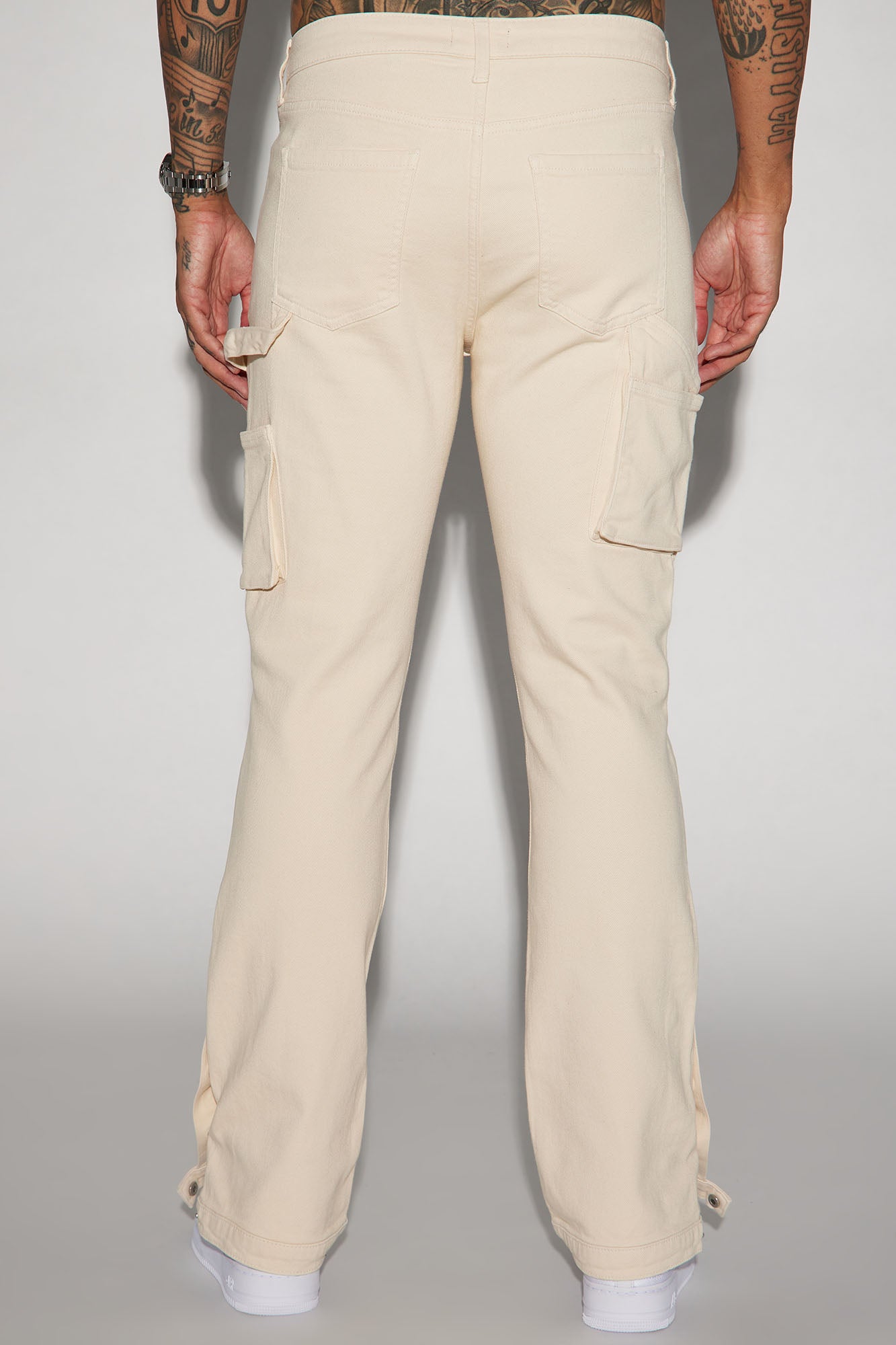 Indestructible Slim Flare Carpenter Pants - Cream