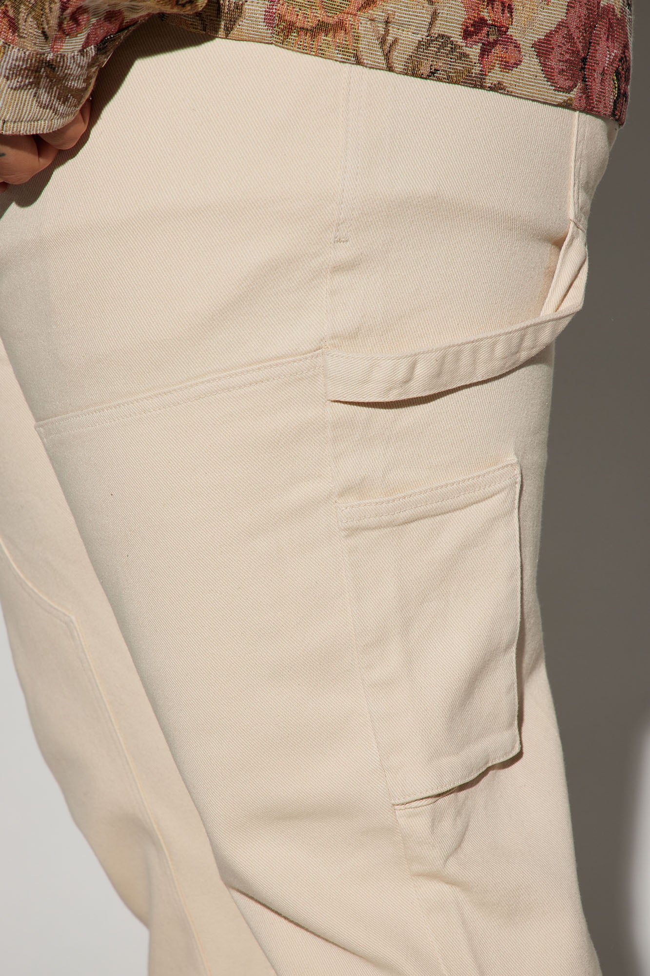 Indestructible Slim Flare Carpenter Pants - Cream