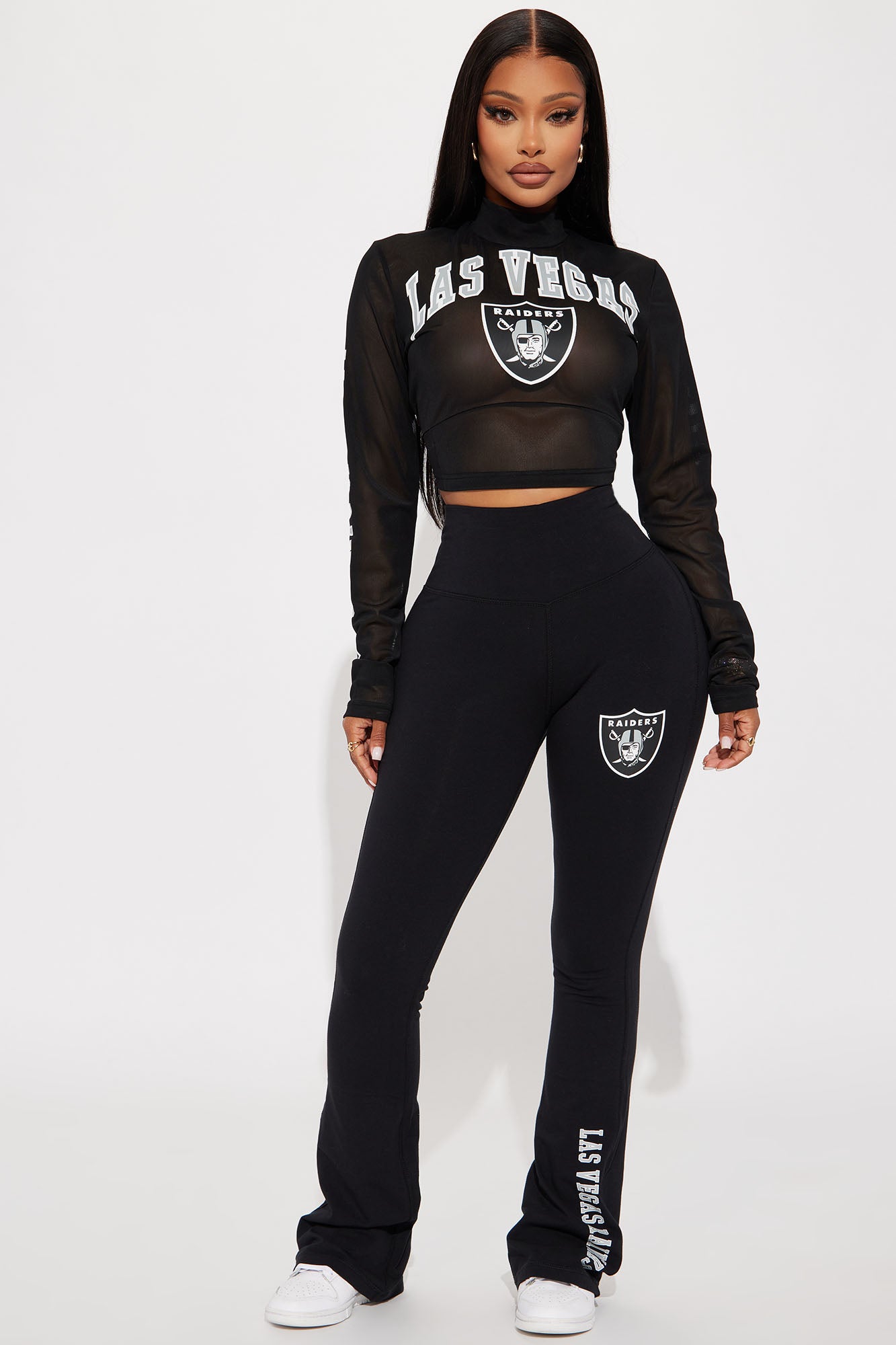 Raiders Halftime Show Crop Top - Black