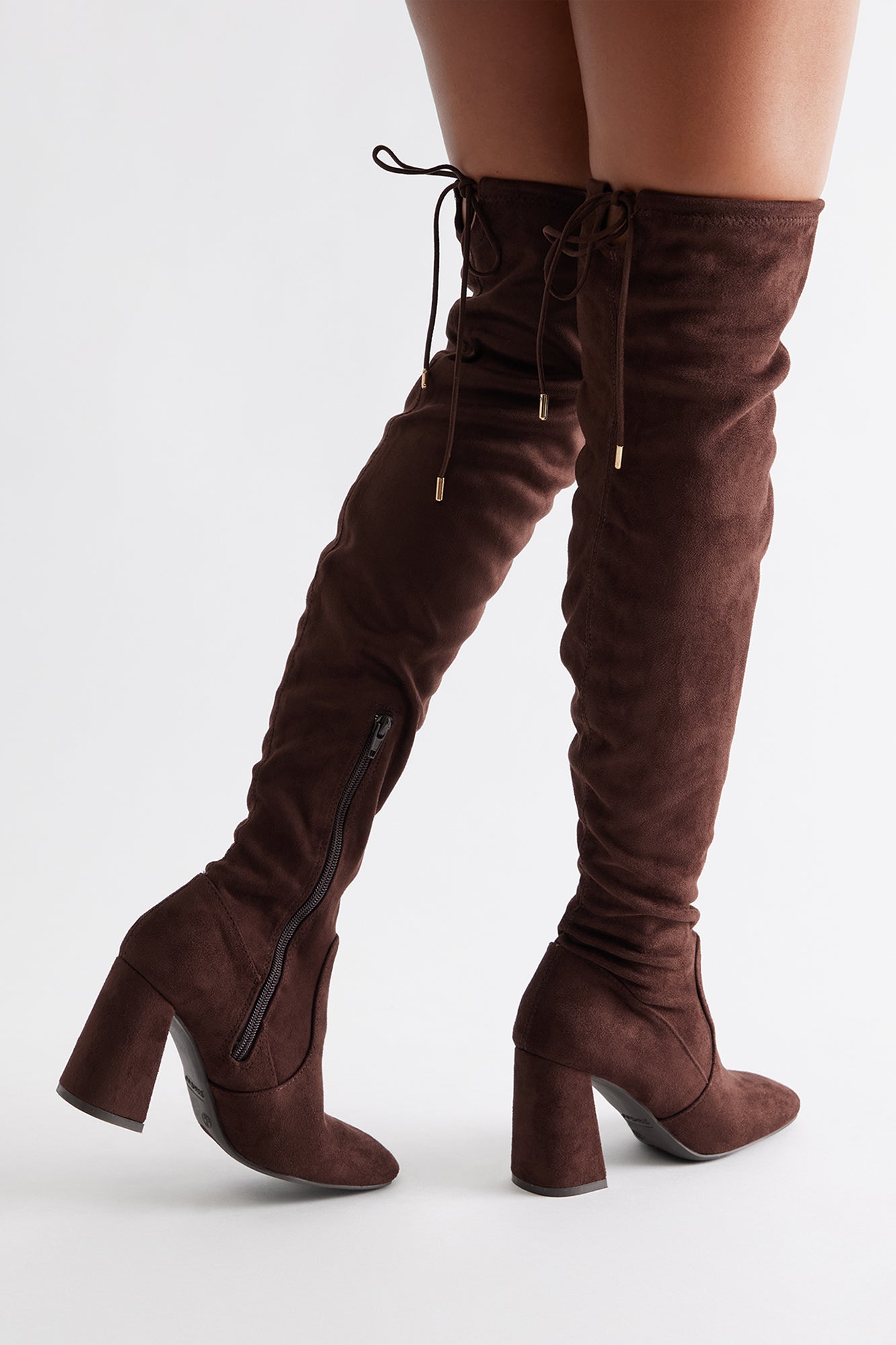 Milwaukee Thigh High Boots - Brown