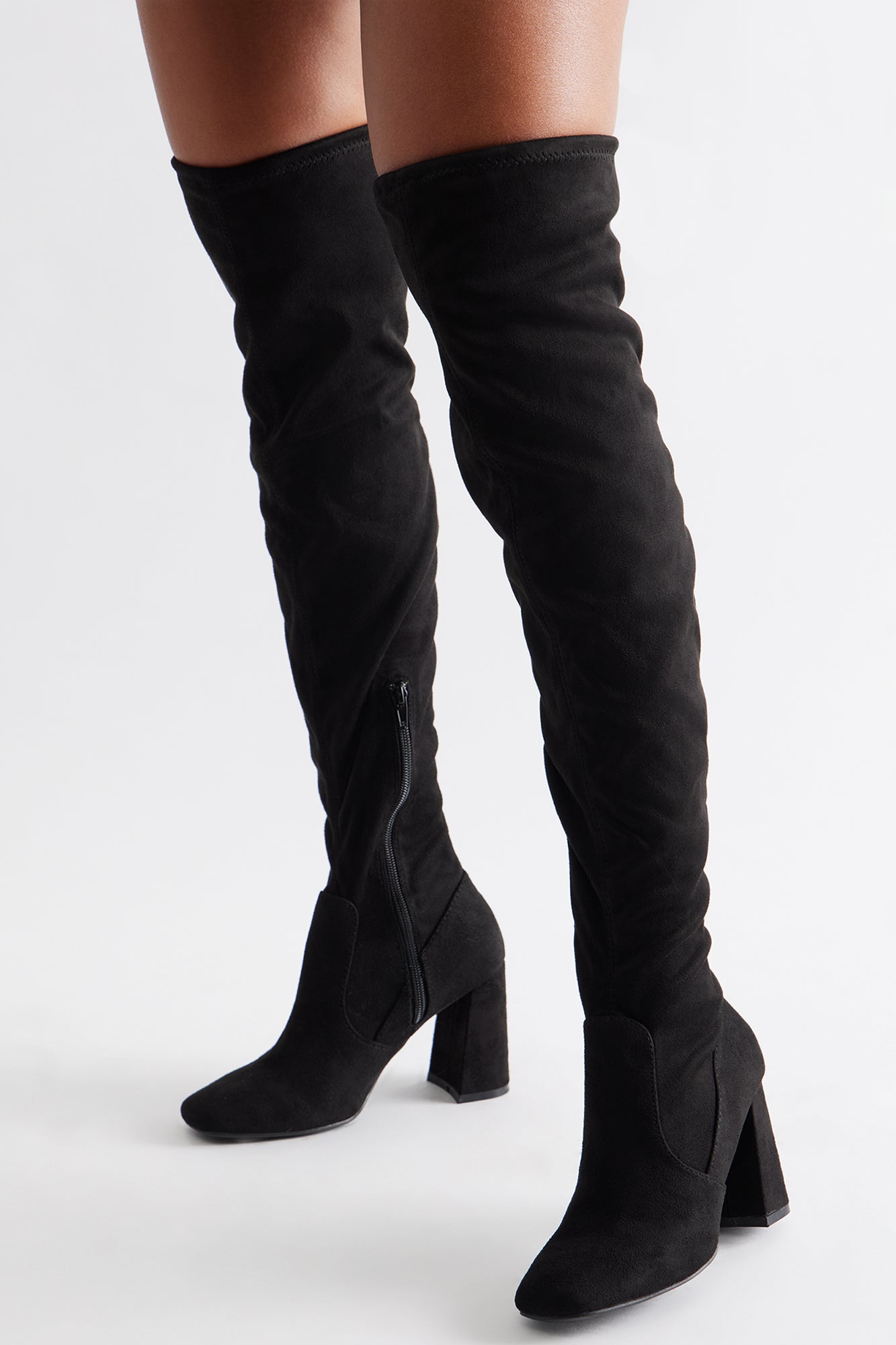 Milwaukee Thigh High Boots - Black