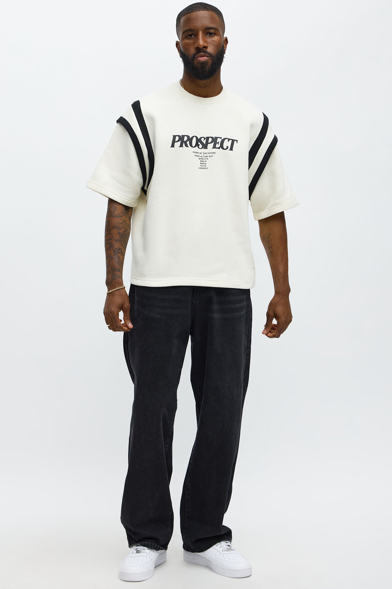 Prospect Boxy Short Sleeve Tee - Cream/combo