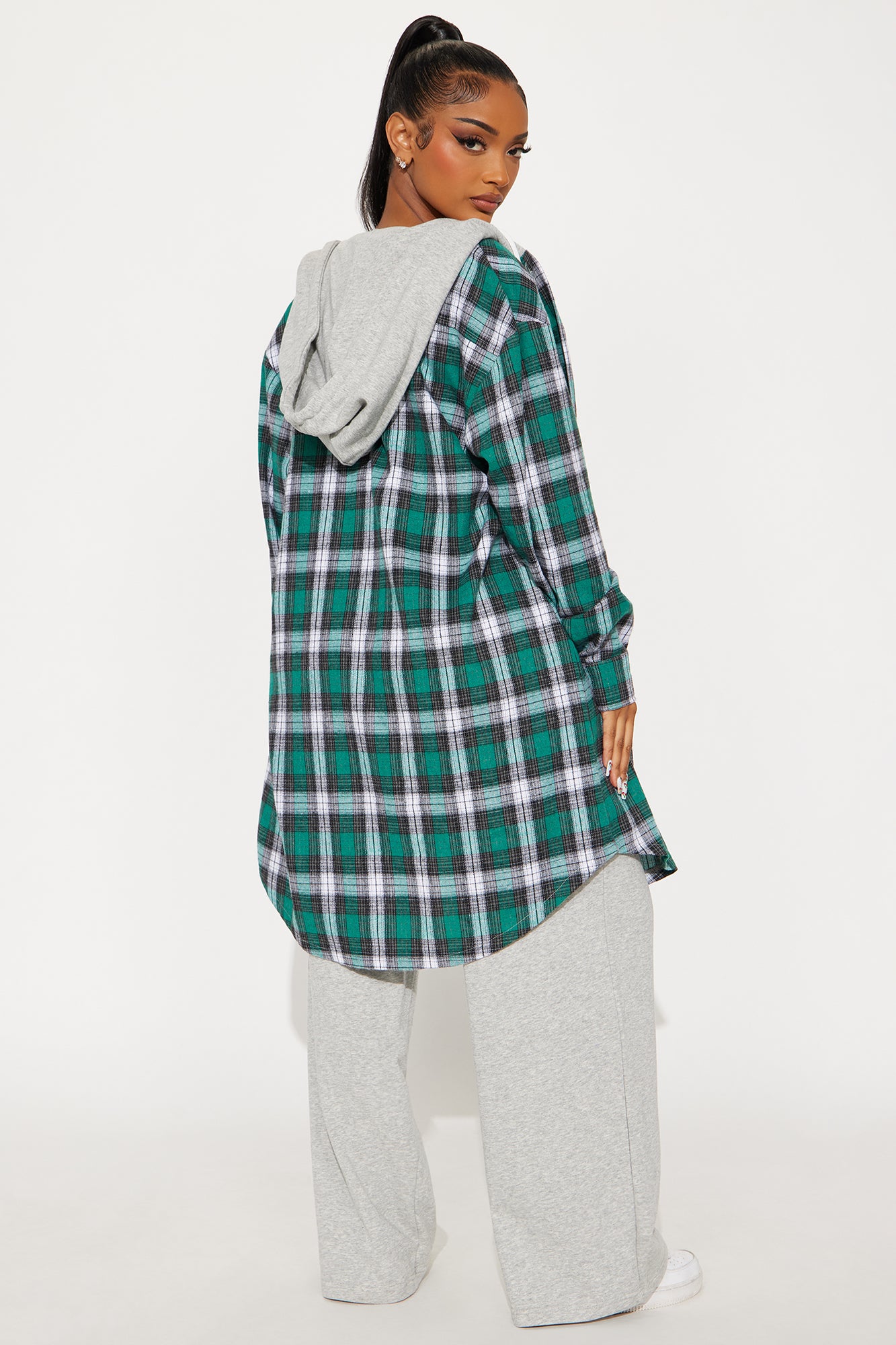 Parker Plaid Pant Set - Green/combo
